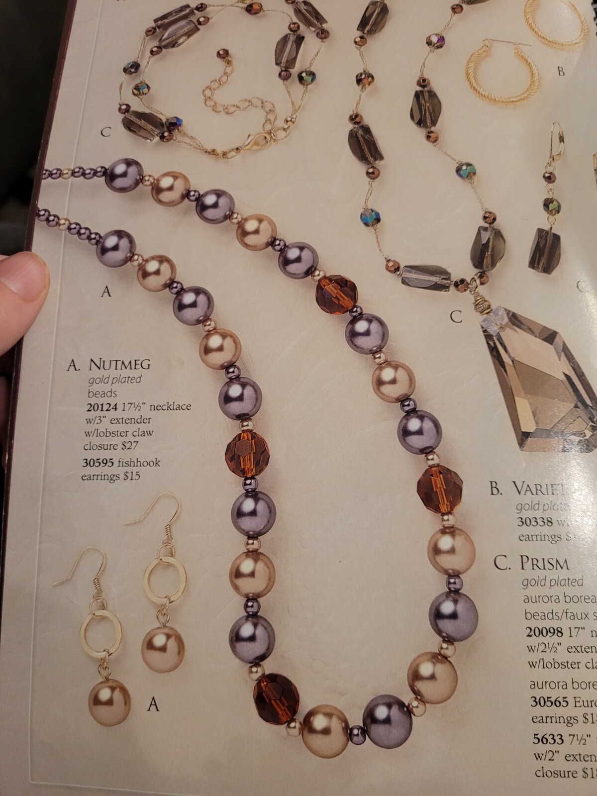 New Premier Designs Jewelry NUTMEG 17.5″-20.5″ Gold Plated Beaded Necklace