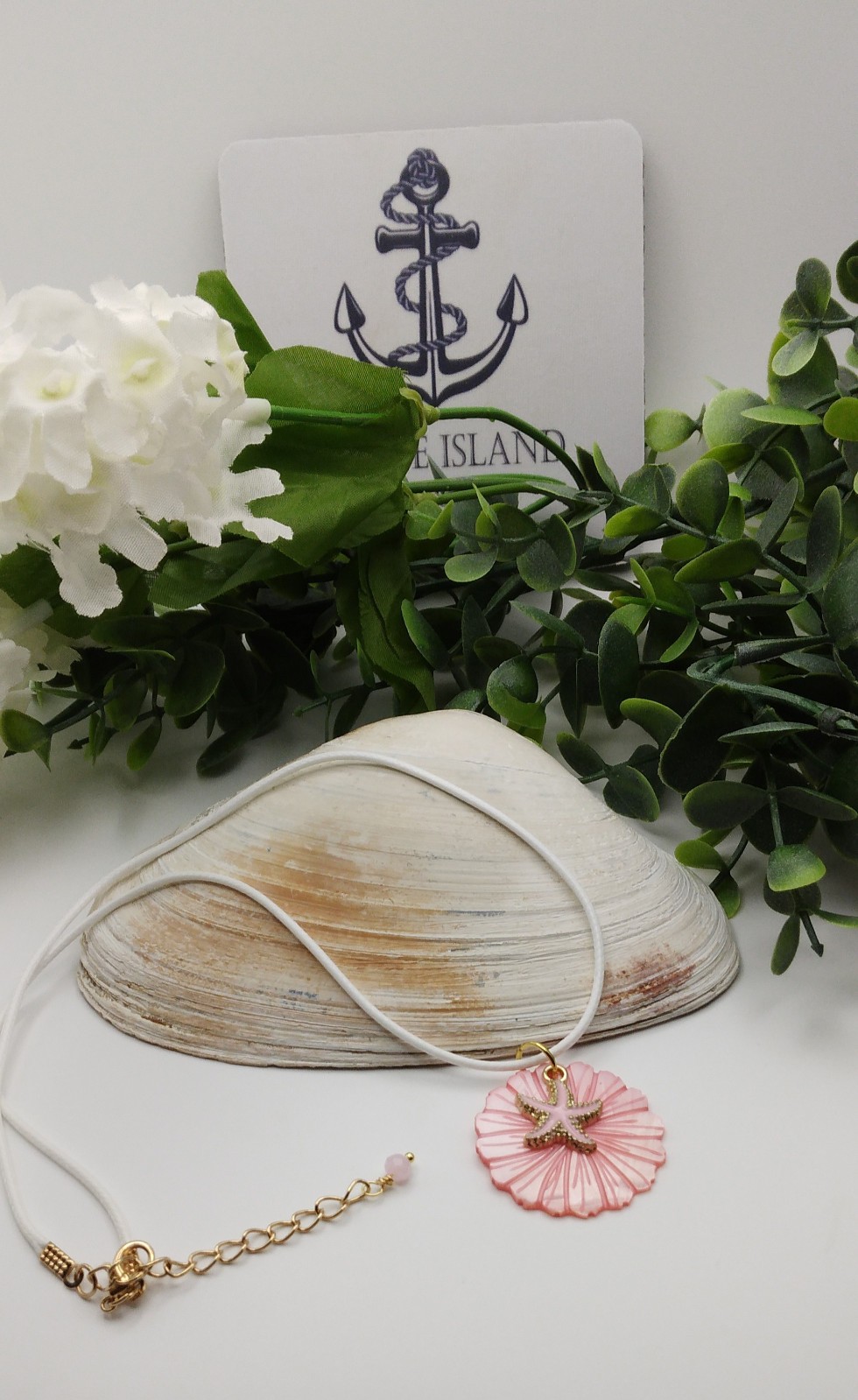 Carved Shell Ocean Necklaces RI Theme Adjustable Sea Pendant 17″ Choose Color US
