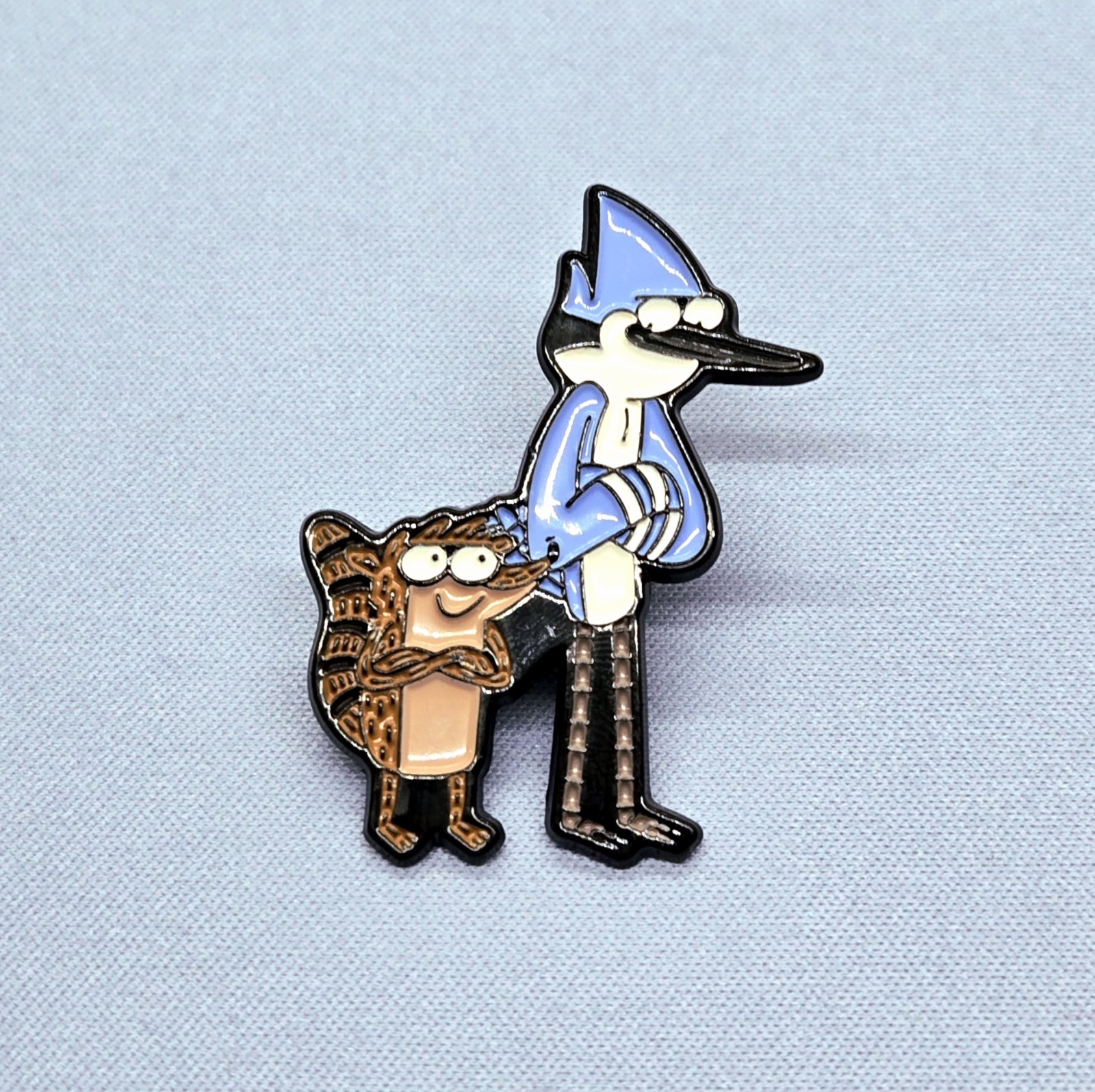 Mordecai Rigby Enamel Pin Regular Show Cartoon Badge NEW