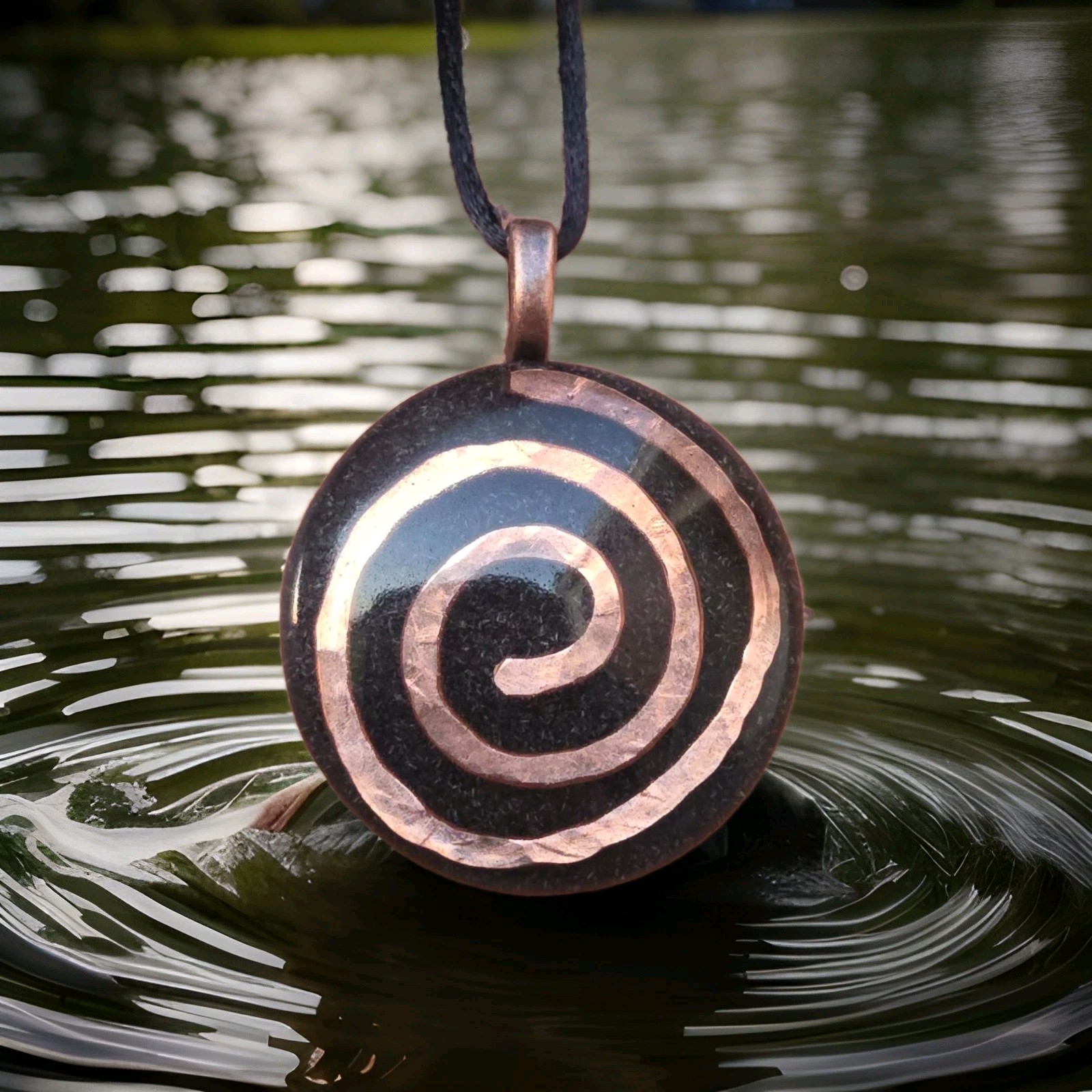 Orgonite Orgone Copper Spiral Crystal Positive Energy Pendant Necklace Manifest