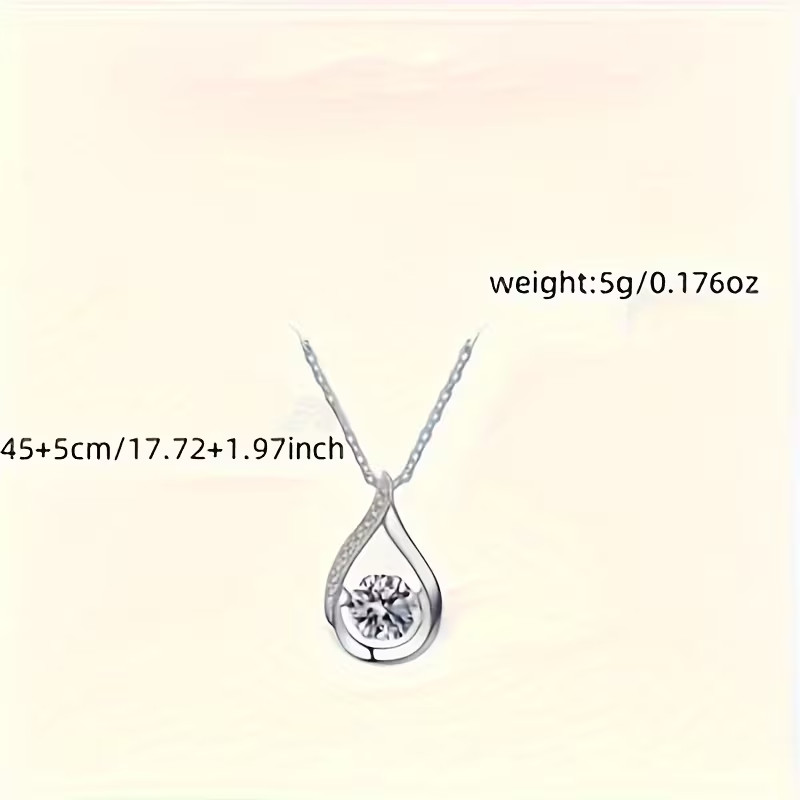 Elegant Teardrop Pendant Necklace. Fashionable Design with Imitation Gem Stone