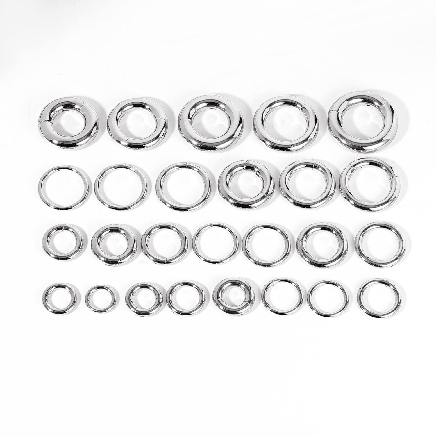 1 Piece Stainless Steel Hoop Earrings Large Size Ear Gauge Nose Septum Piercing