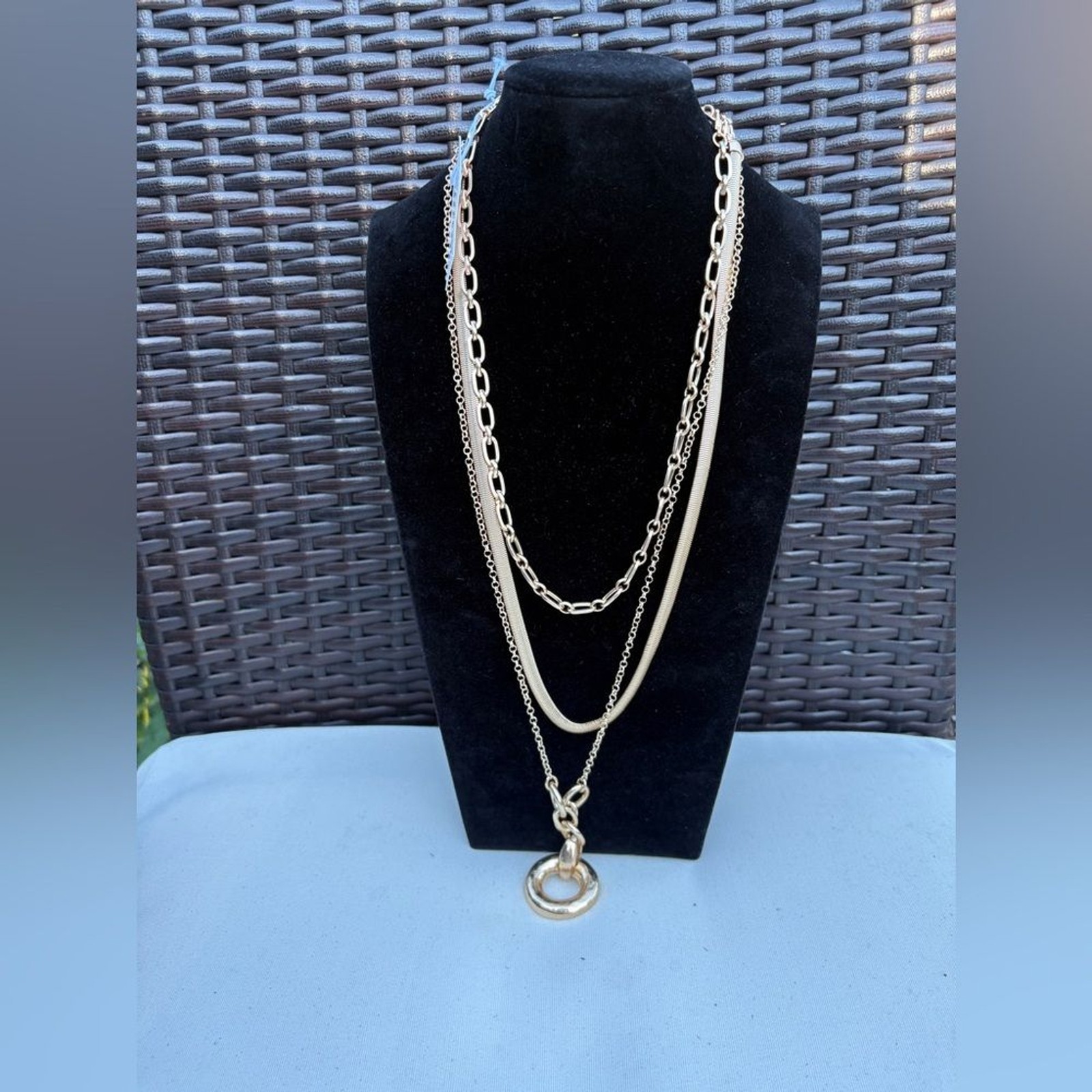 3 In 1 Multi-Layered Gold Necklace