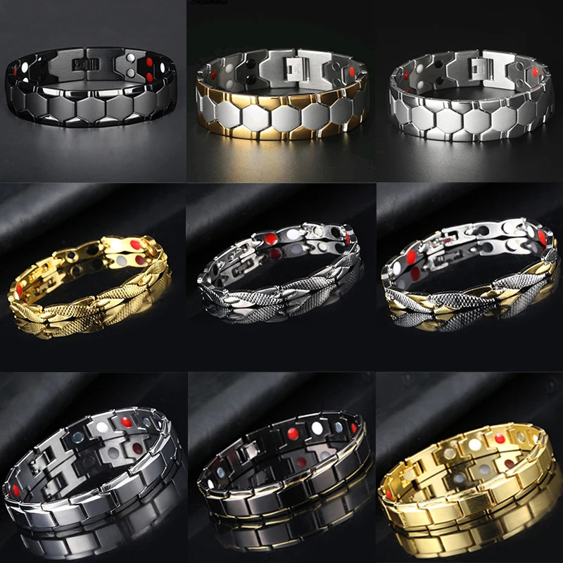 Pulsera magnética de cobre puro para hombres y mujeres