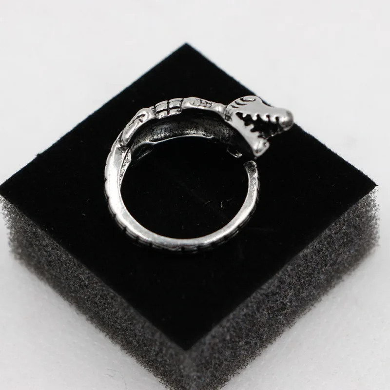 Alligator Open Ring Jewelry Crocodile Animal Reptile Adjustable Resizable