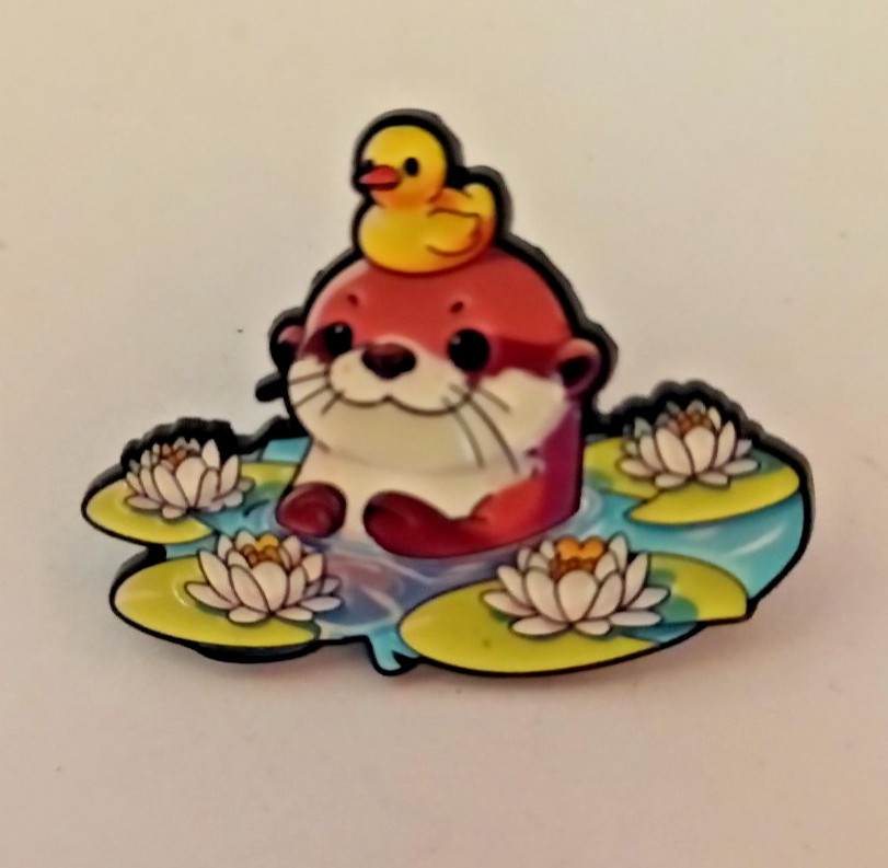 OTTER WITH DUCK-PIN-2 OR MORE PINS $5.49 SHIPPING-SPEND $20 SHIPPING IS FREE