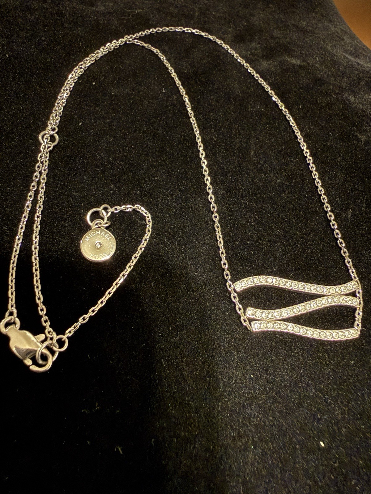 Michael Kors Crystal Wave Necklace!! 20 Inches, Gorgeous!!!!