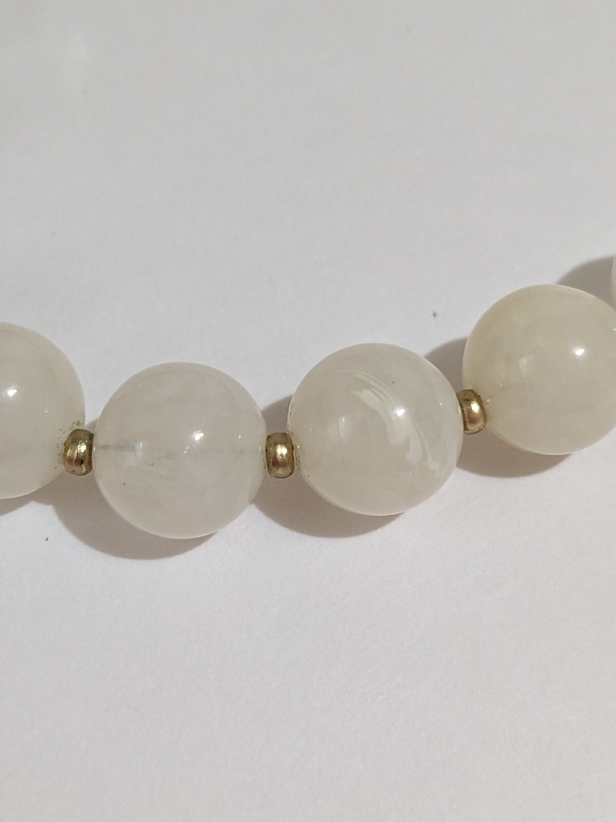 BOHO White Acrylic & Camel Color Glass Beaded Necklace & Faux Suede Tassel 34″.