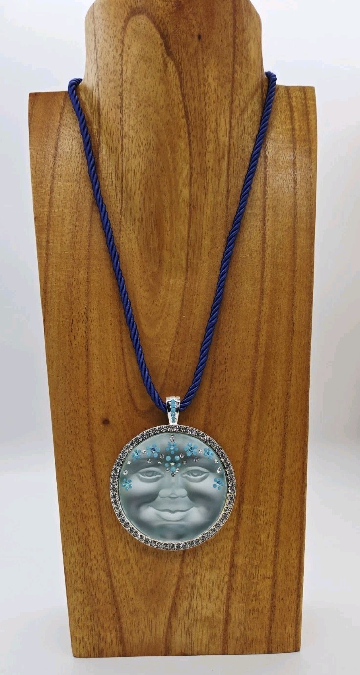Kirks Folly Flower Moon Fold Over Pendant Necklace Set 2pc Lot One of a kind