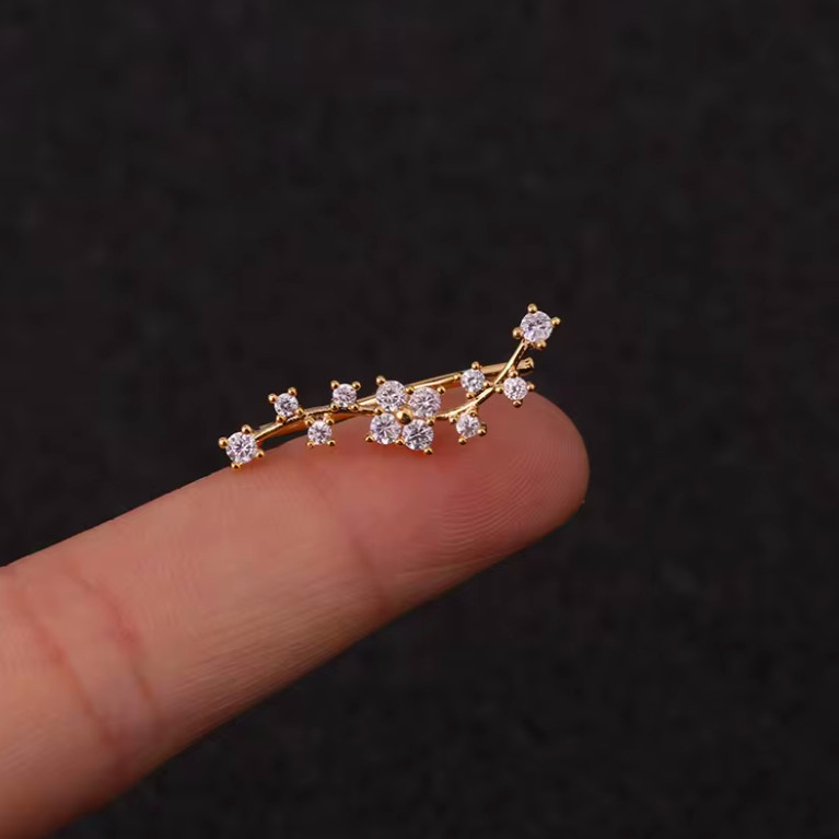 Beautiful Crawler Gold Silver Cartilage Helix Lobe Tragus Conch Earring Gift UK