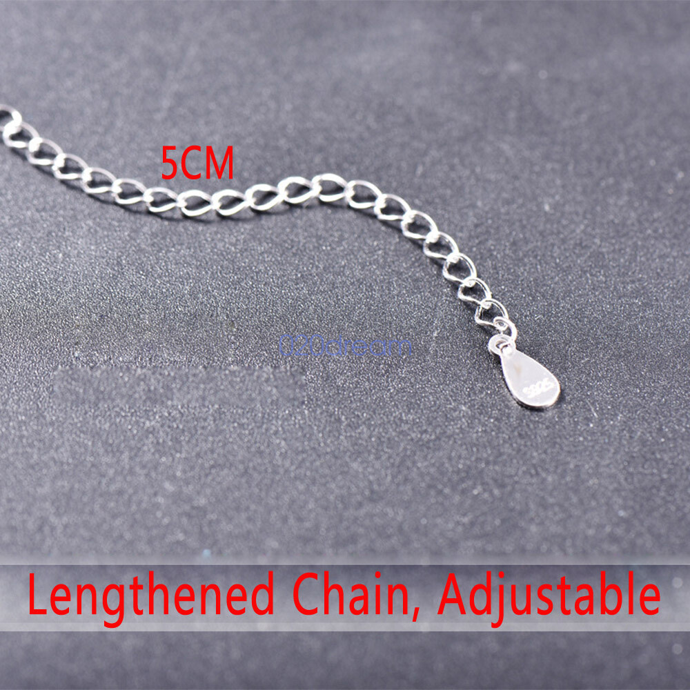 Real 925 Sterling Silver Necklace 14-26″ 0.8mm Ingot Chain Extend Adjust Stamped