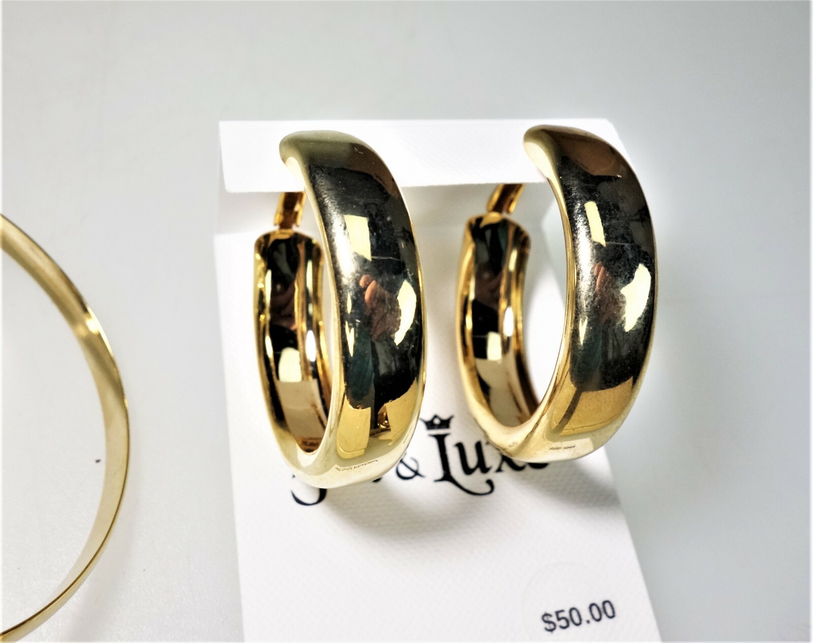 8 Pair 5th & Luxe Hoop 14kt Gold Plated Pierced Earrings