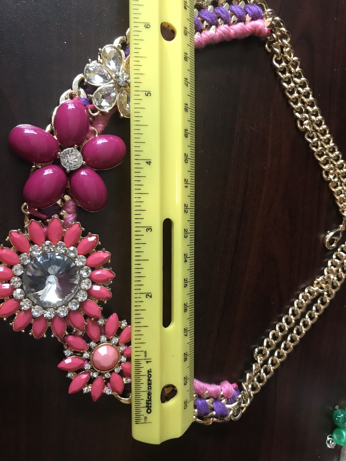 BOLD BOHO FLOWERS Statement Necklace Approx 20” Must See!
