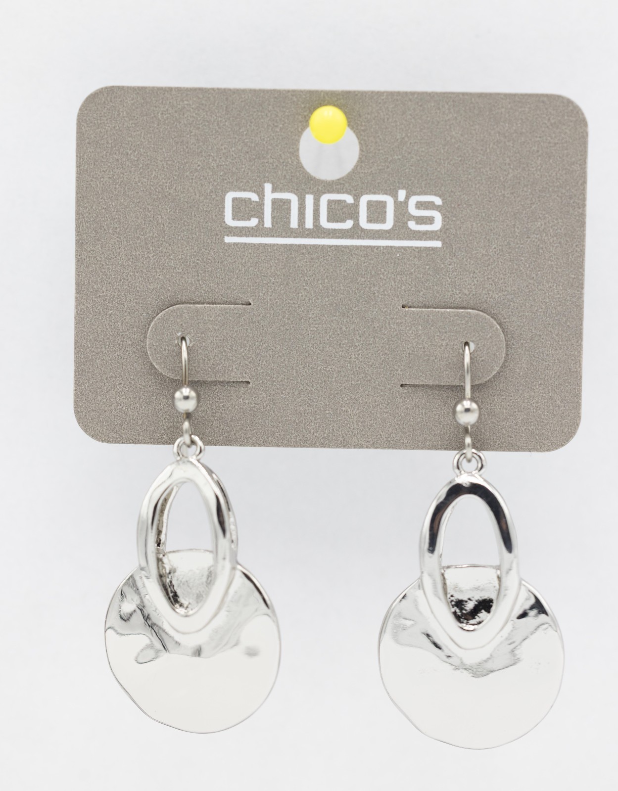 Chico’s silver-tone teardrop Hook earrings NWT