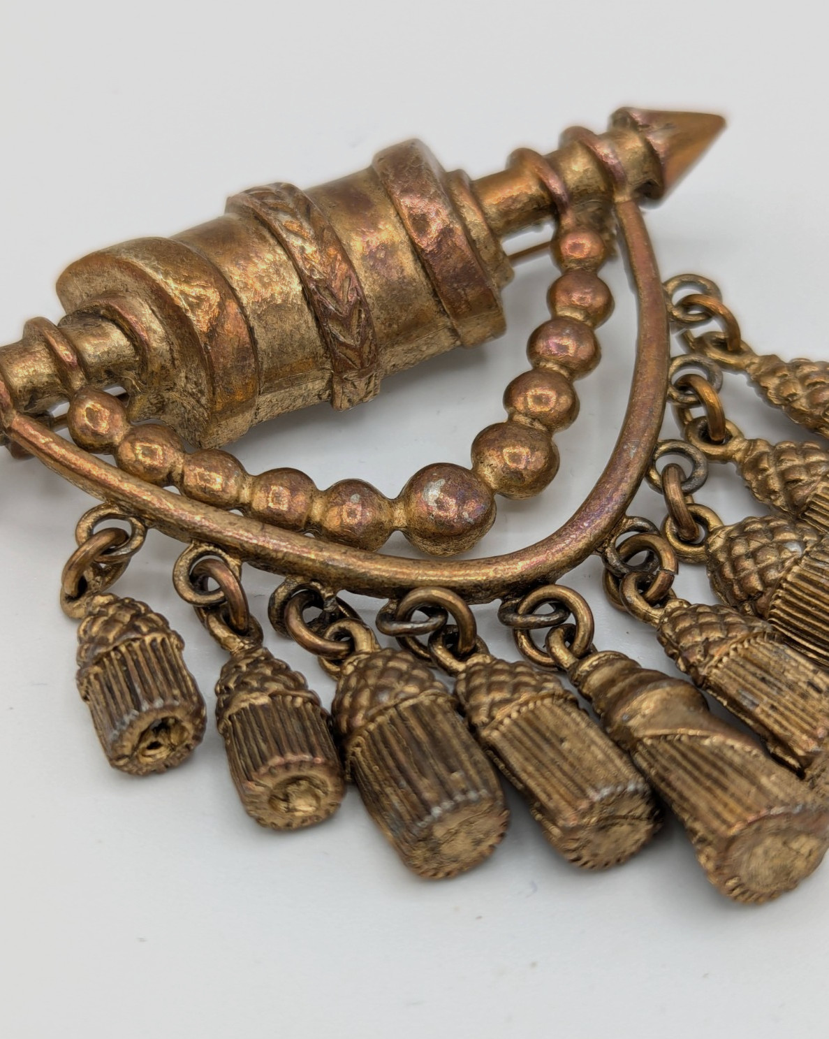 1990s French Gold Tassels Brooch From the French Opera House in Paris