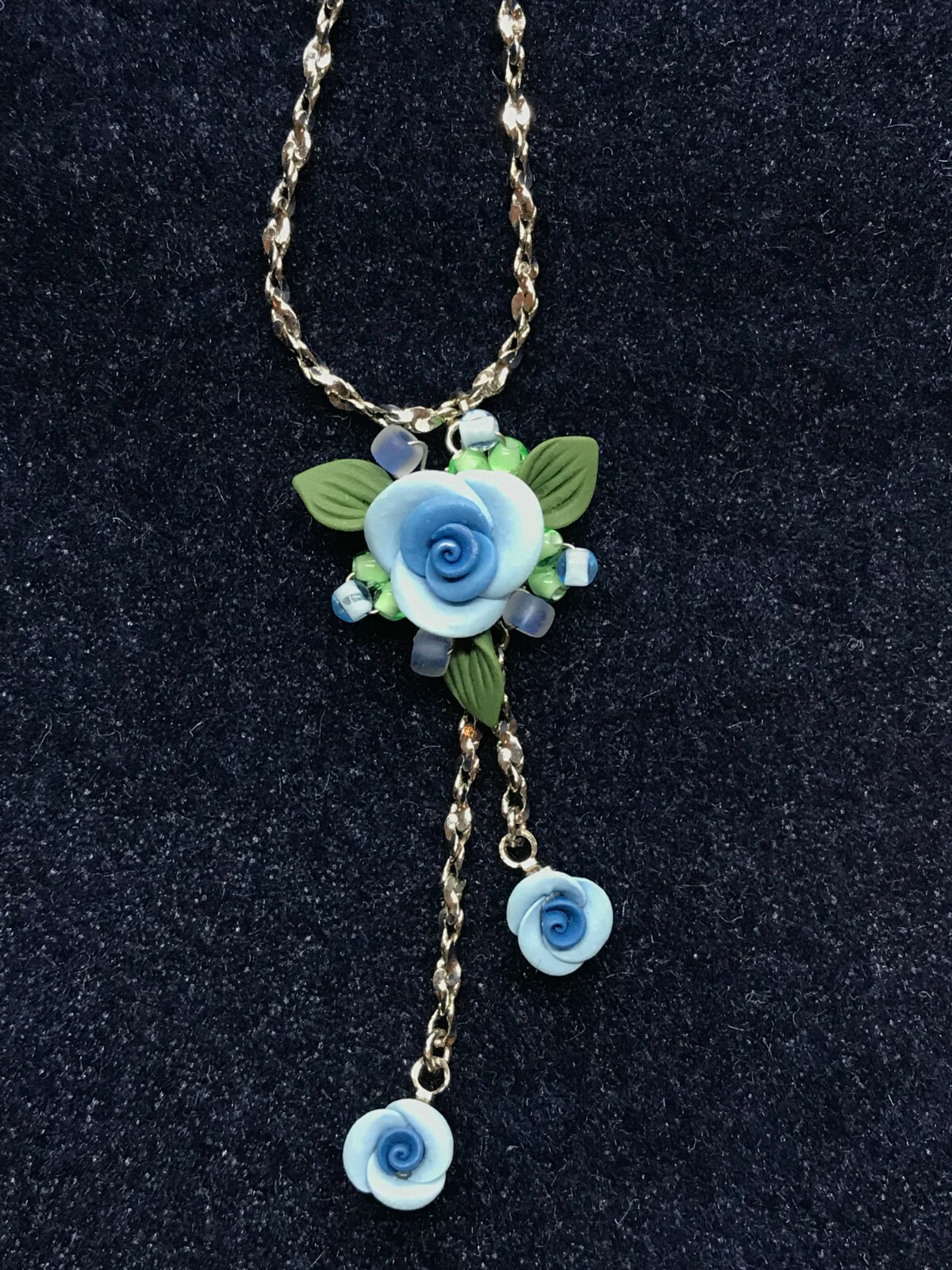 Ankle Bracelets foot jewelry ceramic flower 10 inches long silver chain Anklace