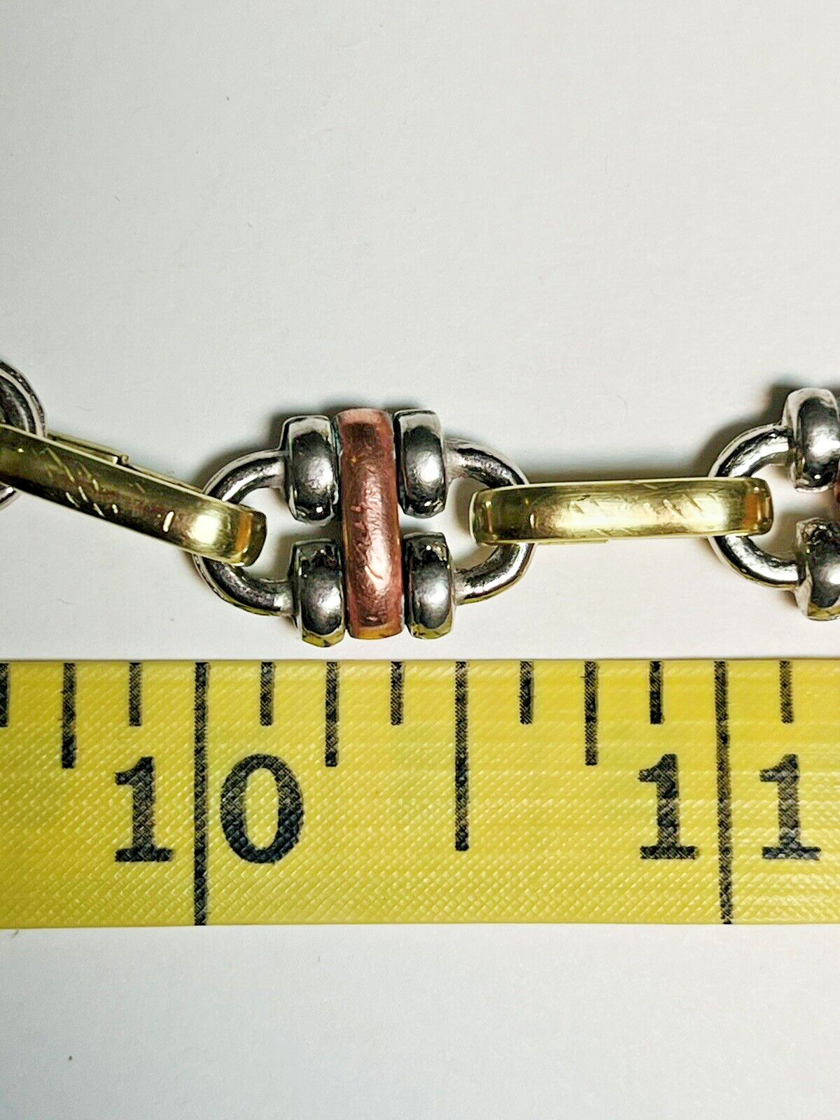 Mixed Metals Anklet Brass Copper White Metal Chunky Fancy Chain Link 30 g