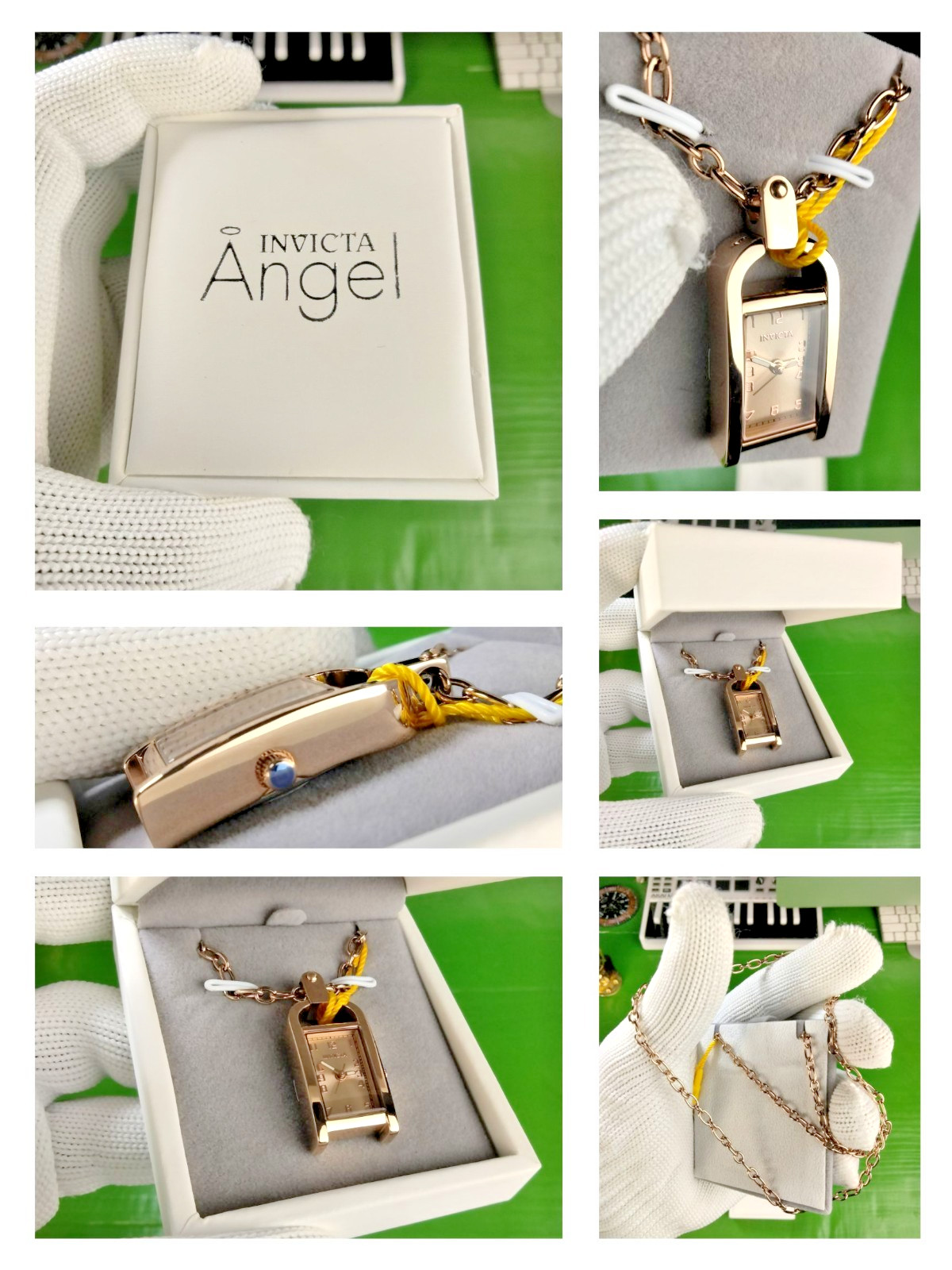Invicta 49936 Mini Angel Necklace Watch Rose Gold Pendant Ladies Quartz Elegant
