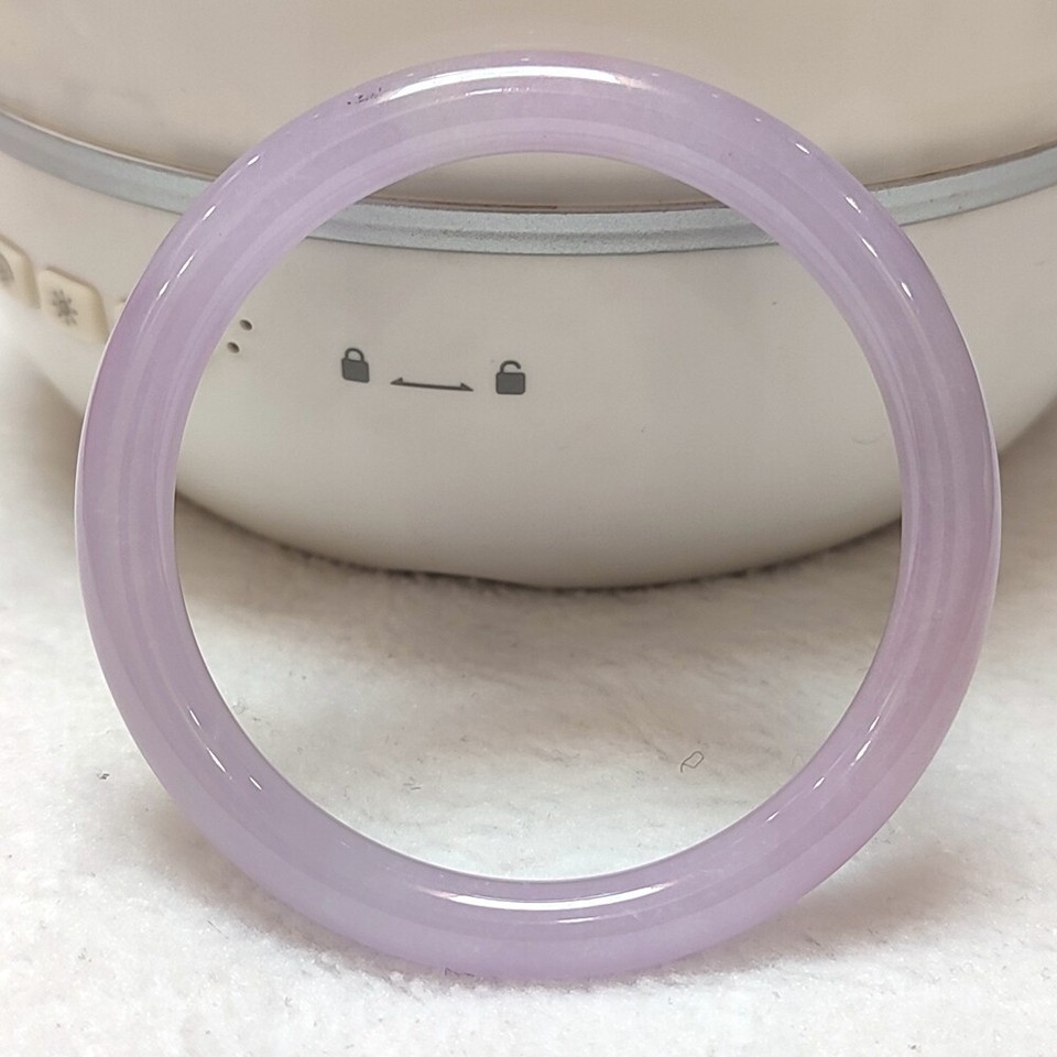 Certified Grade A Lavender 56-58mm Natural Burma Jade jadeite Bangle Bracelet–1