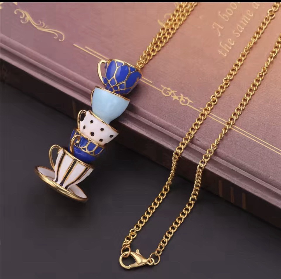 Teacup & Saucer Fashion Necklaces 3 Colors