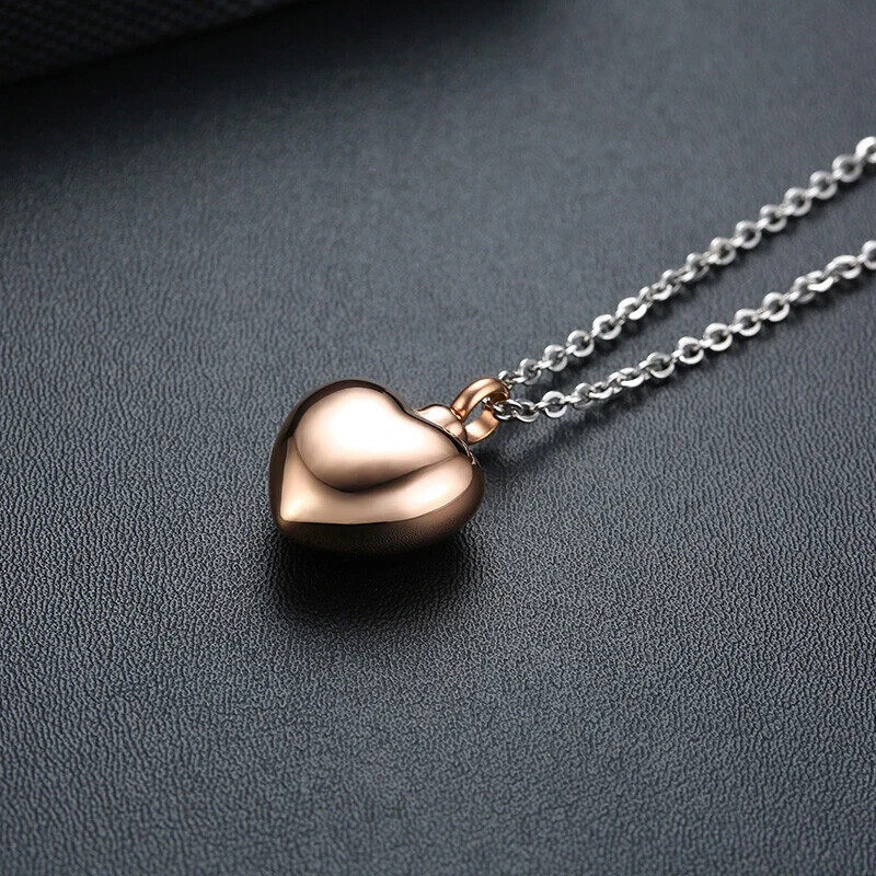 Steel Keepsake Memorial Urn Pendant Necklace Cremation Jewelry for Ashes