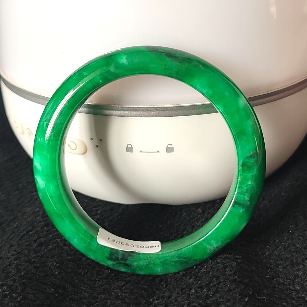 Certified Grade A 53mm Green Natural Burma Jade jadeite Bangle Bracelet