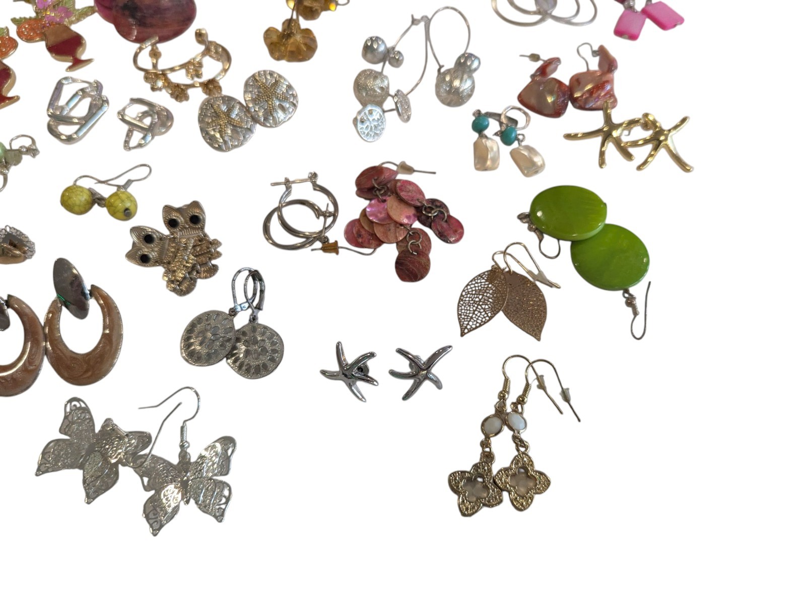 Beach Vacation Theme Earrings Lot Stud Dangle 33 Pair Outdoor