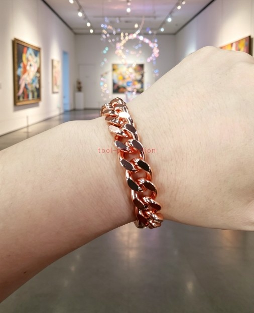 Solid Copper 5/8 of an inch wide – Men’s 9 Inch Link Bracelet CB639G. 100%
