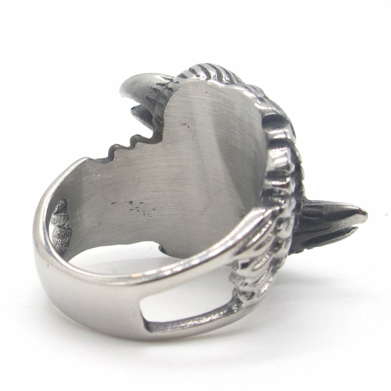 MENDEL Stainless Steel Mens Biker Viking Odin Crow Bird Raven Ring Men Size 7-15