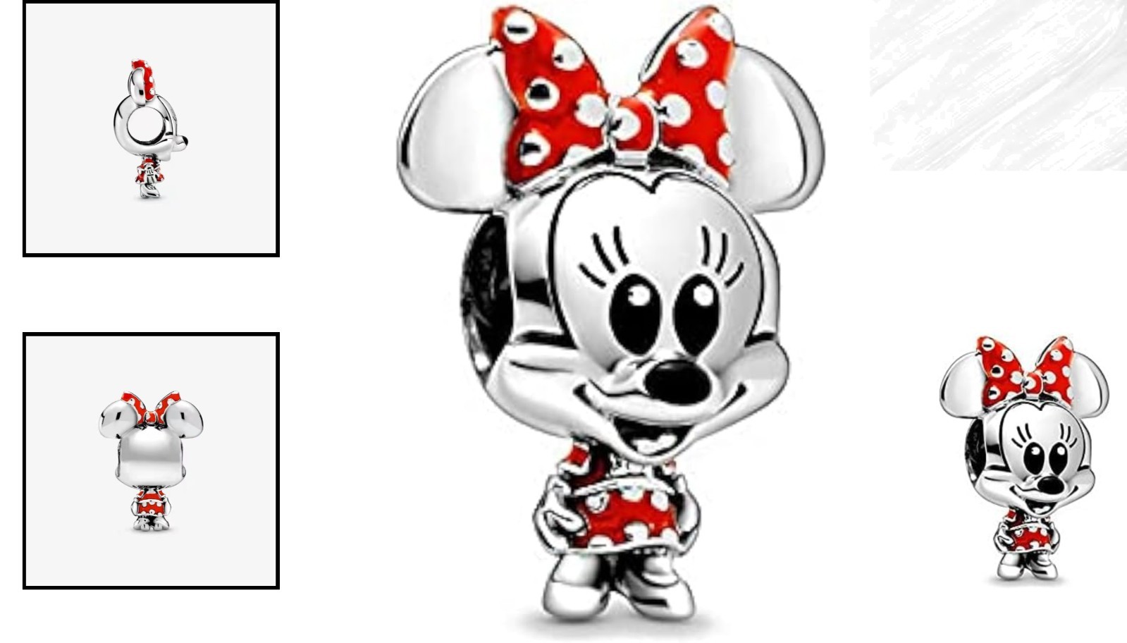 Sterling Silver Mickey Mouse Charm with 5A Cubic Zirconia – Perfect Gift Idea