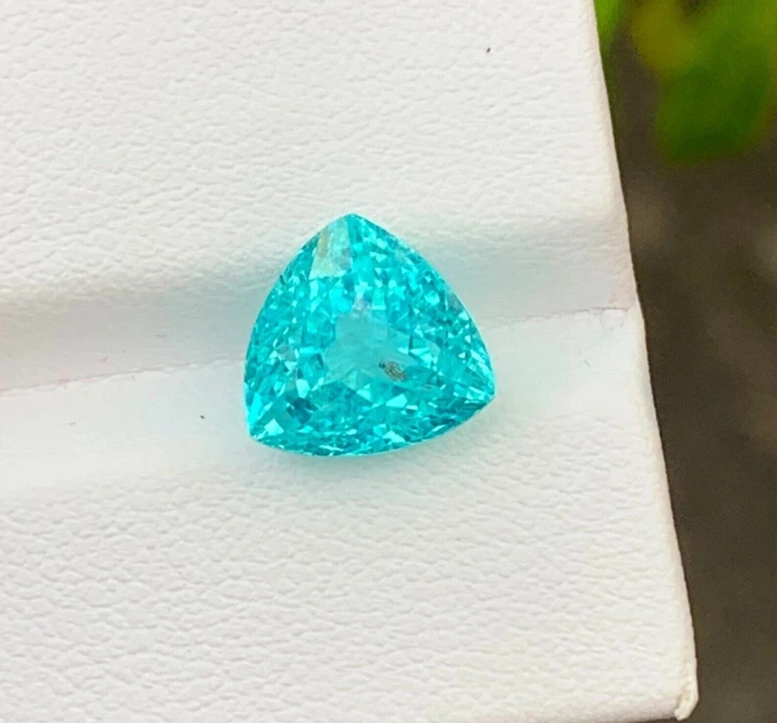 7.45 Ct Certified Natural Blue Paraiba Tourmaline Loose Trillion Cut Gemstone
