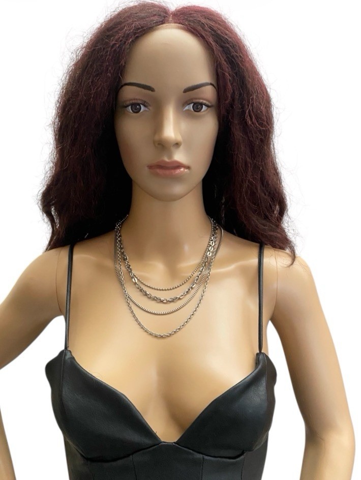 Itaor 4 Strand Stainless Steel Necklace 18in