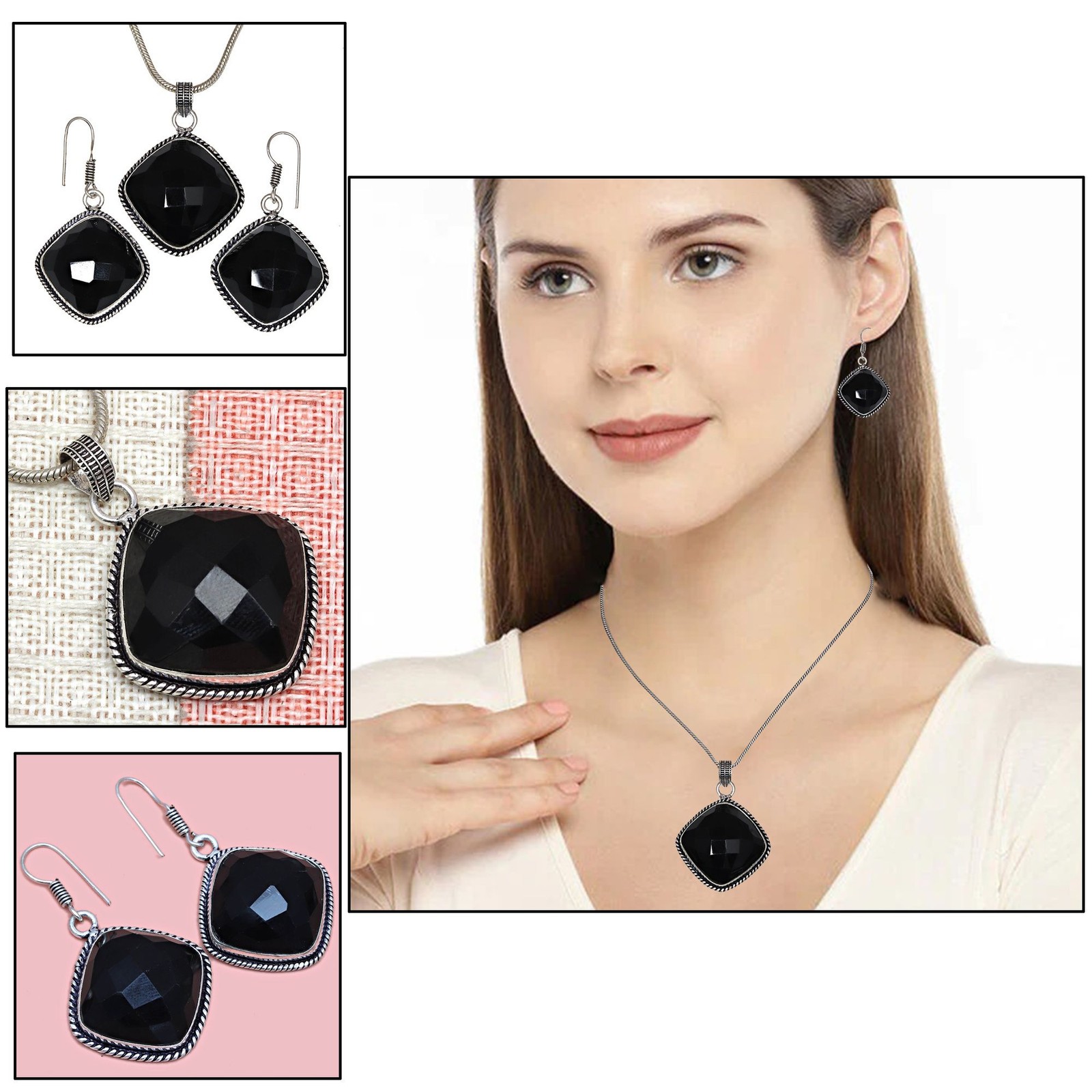 Black Spinal Pendant Gemstone Jewelry Handicraft Valentine’Day Gold