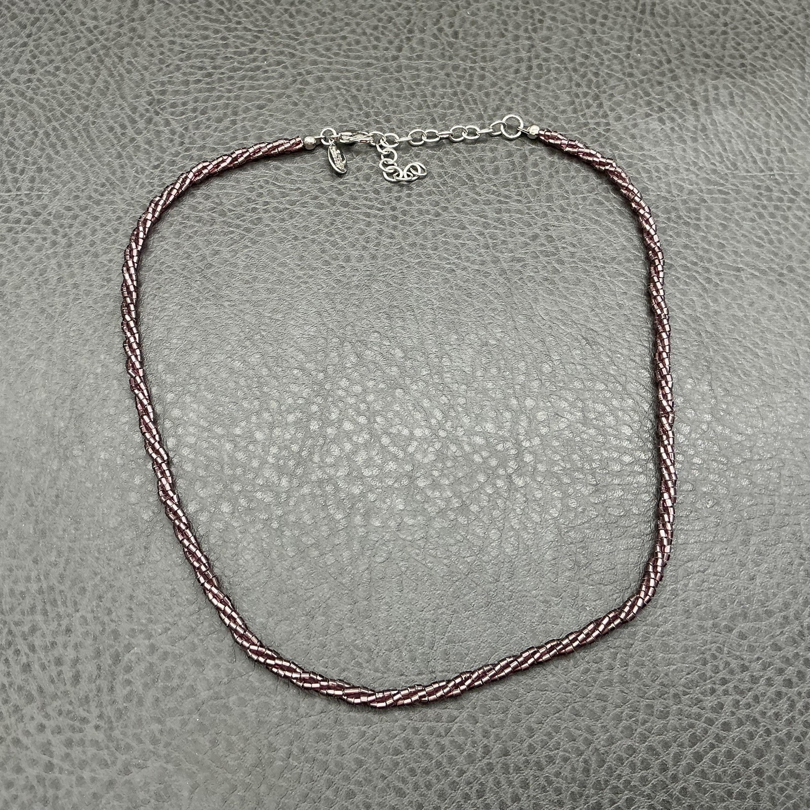 Nolan Miller Necklace Purple Beaded Twisted Strand Lobster Clasp 18 In Womens