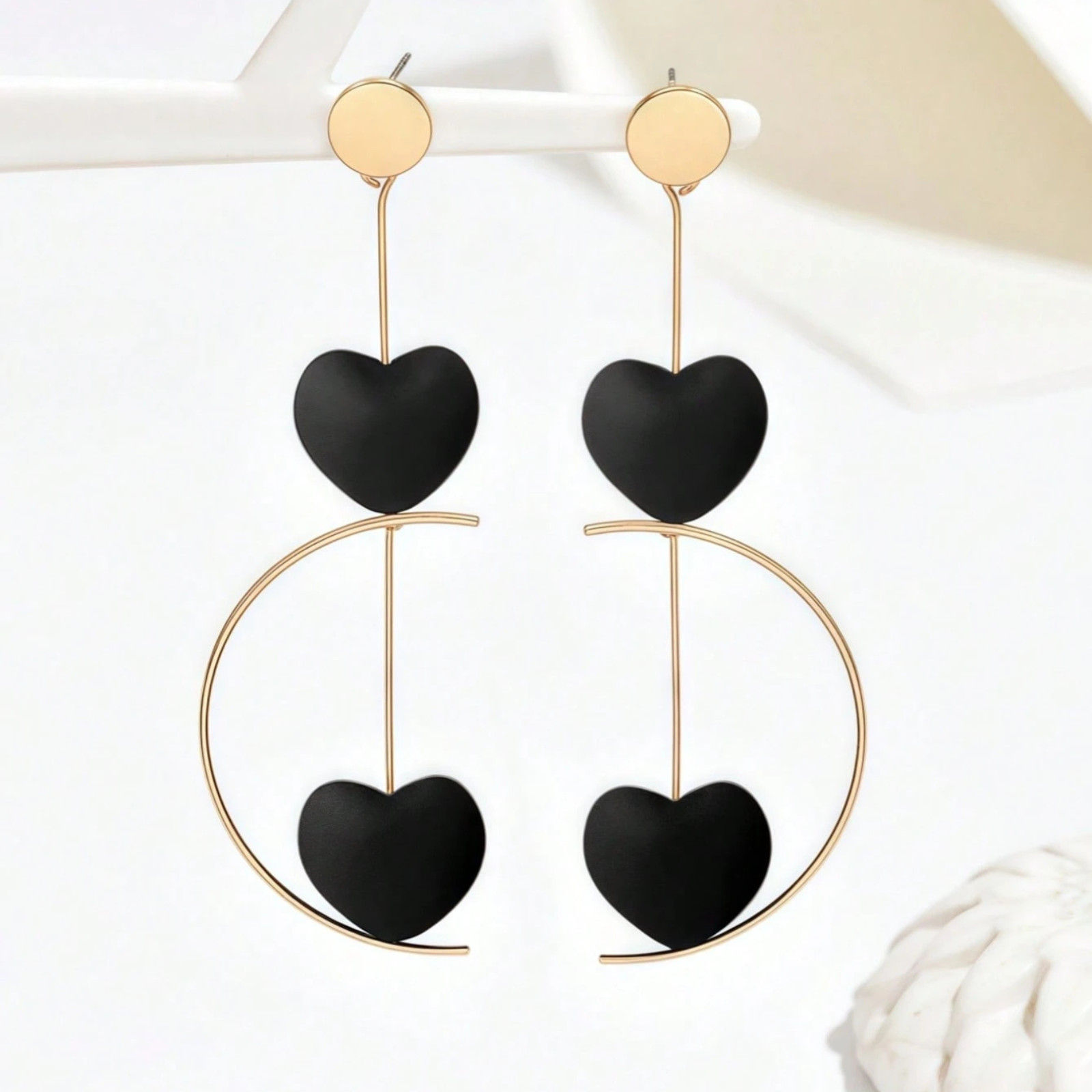 Boho Long Drop Earrings Rotatable Geometric Ball Pendant Retro Jewelry for Women