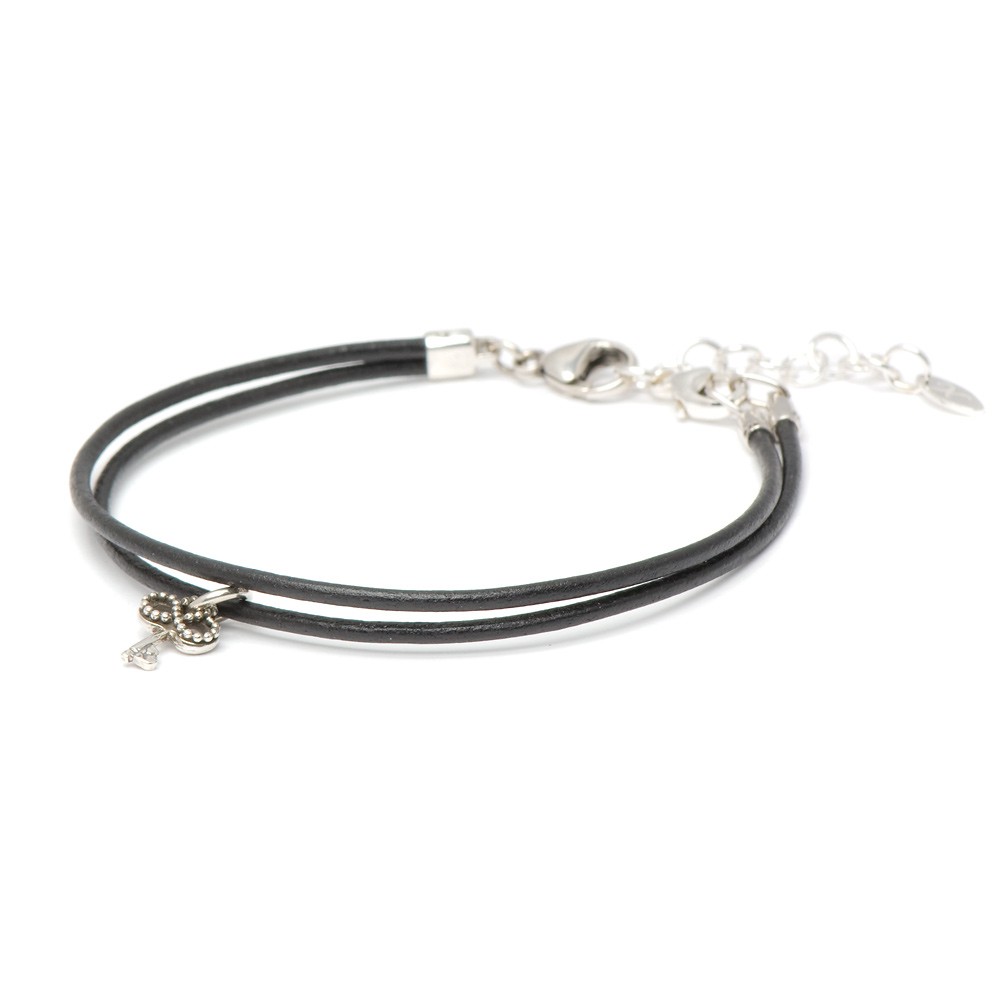 Novobeads 31055 Bracelet Leather Smooth – Black, S (5.5-7inch/14-18cm)