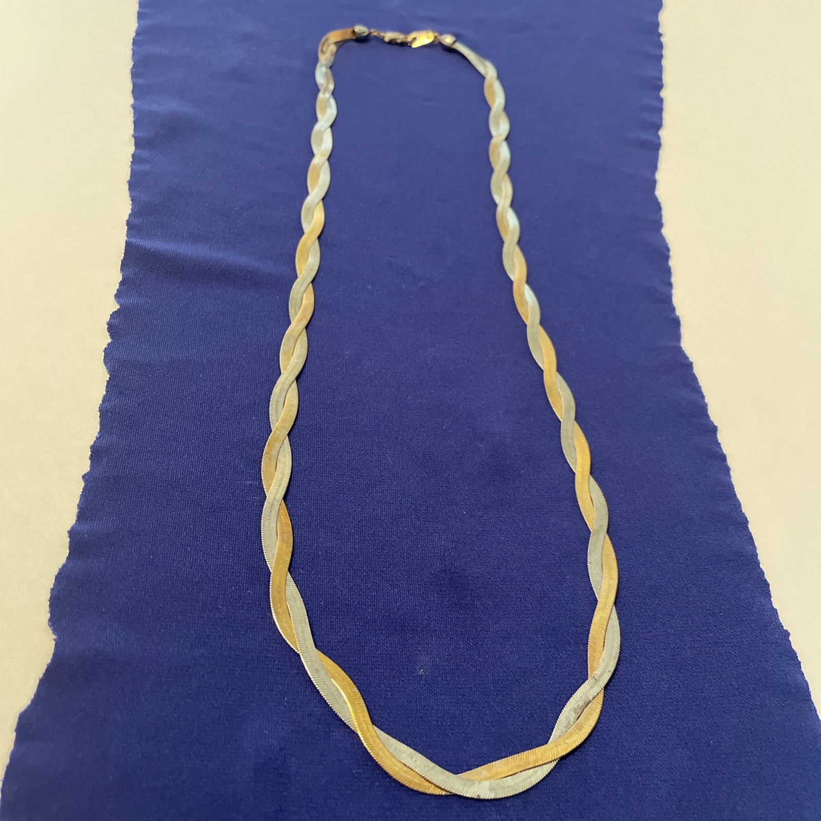 Twisted Herringbone, 18K Gold Filled Herringbone, Double Herringbone Chain Neck