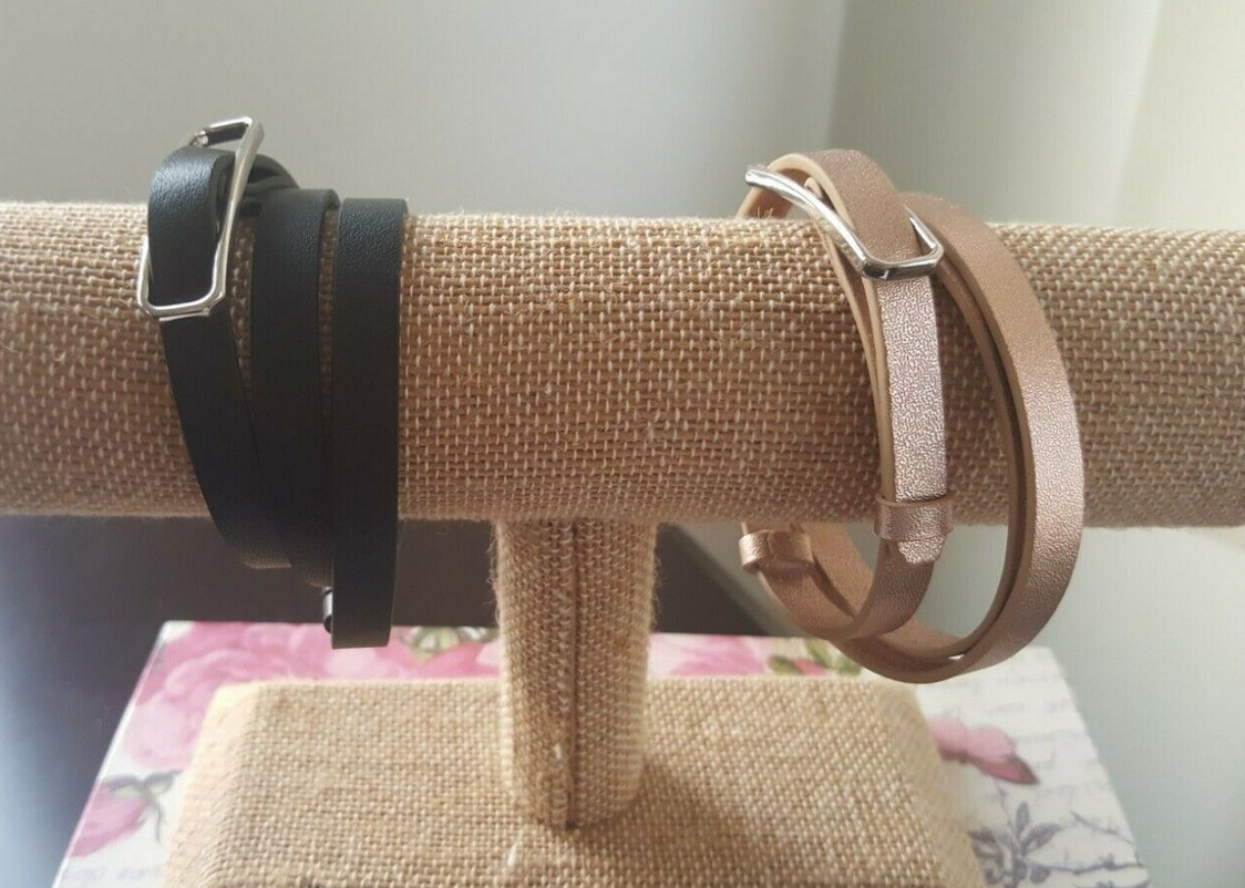Origami Owl Triple Wrap Bracelet “Your Choice” Black OR Rose Gold Leather