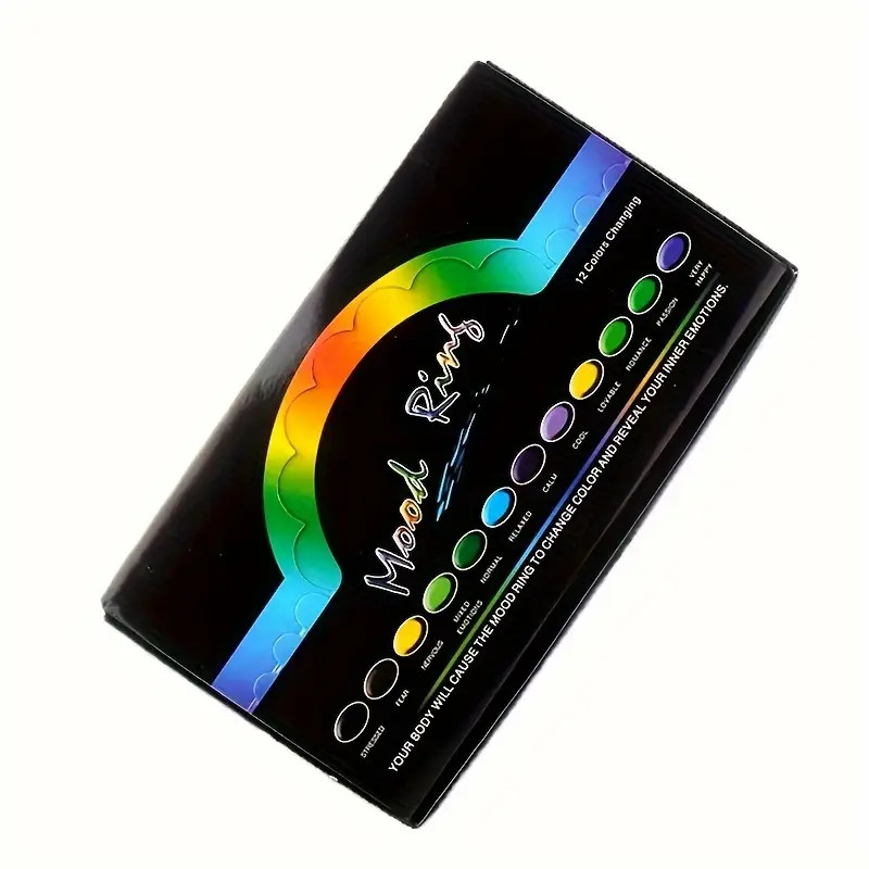 🔥 🌈 Color Changing Mood Ring Enamel Stainless Steel Size 9 US Seller FREE SHIP