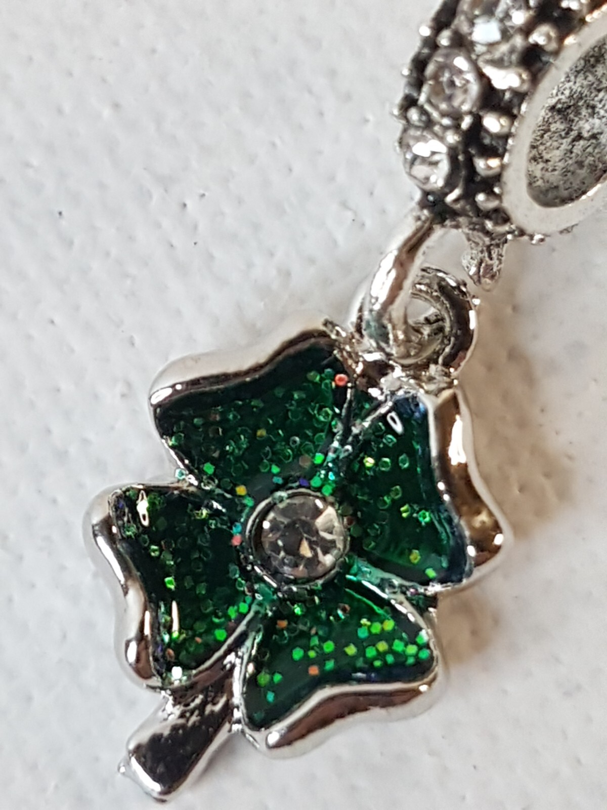 Shamrock 4 Leaf Clover With Sparkling Emerald Green Color For Necklaces, …