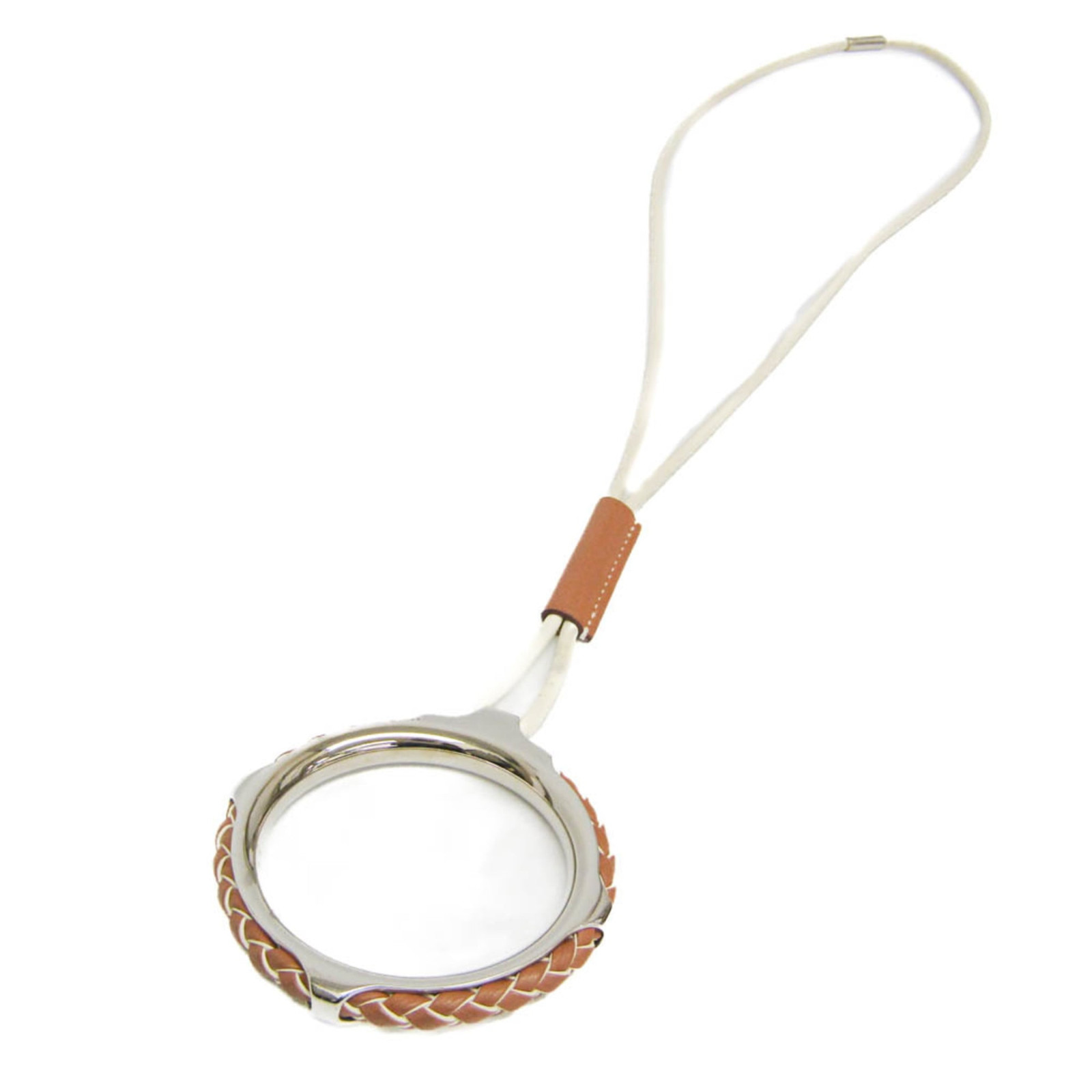 Hermes Loop Grand Kyoto Tresse Metal,Swift Leather Necklace