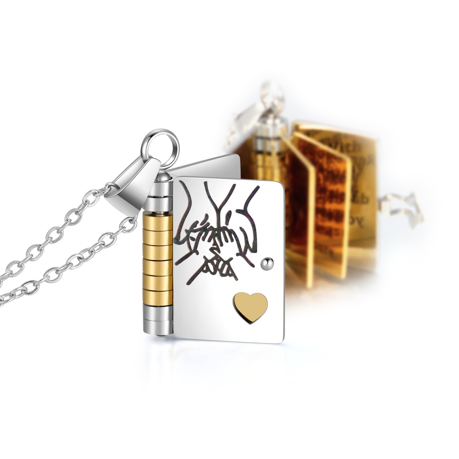 MOROTOLE For Daughter-My Incredible Book Necklace,To My Daughters from Silver