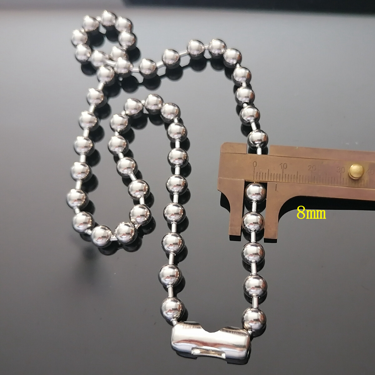 Punk Ball Chain Necklace, 316L Stainless Steel, 2000’s, Y2K, Grunge Jewelry, Pun