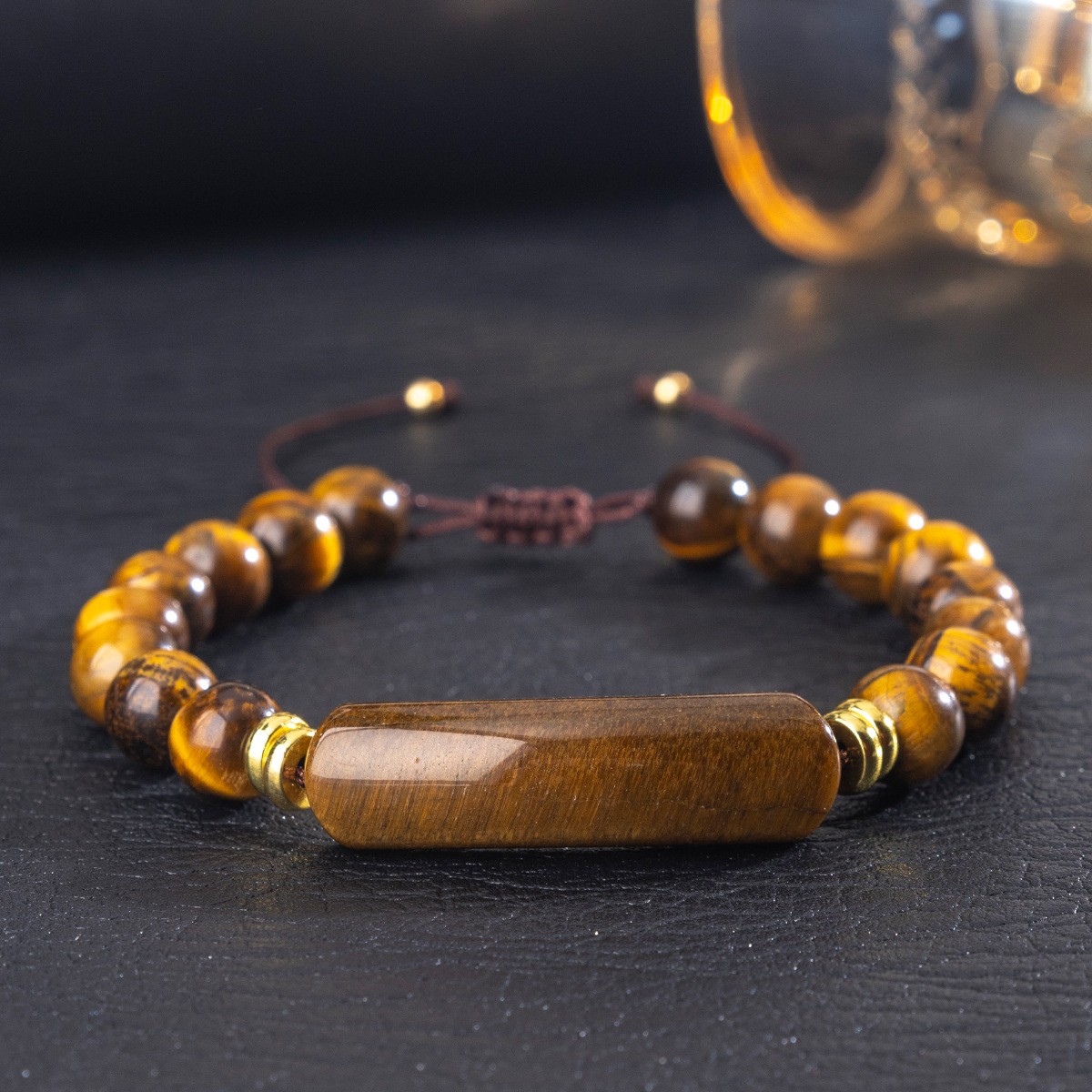 Dongling Jade Tiger’s Eye Amethyst White Quartz Strawberry Quartz Gems Bracelet