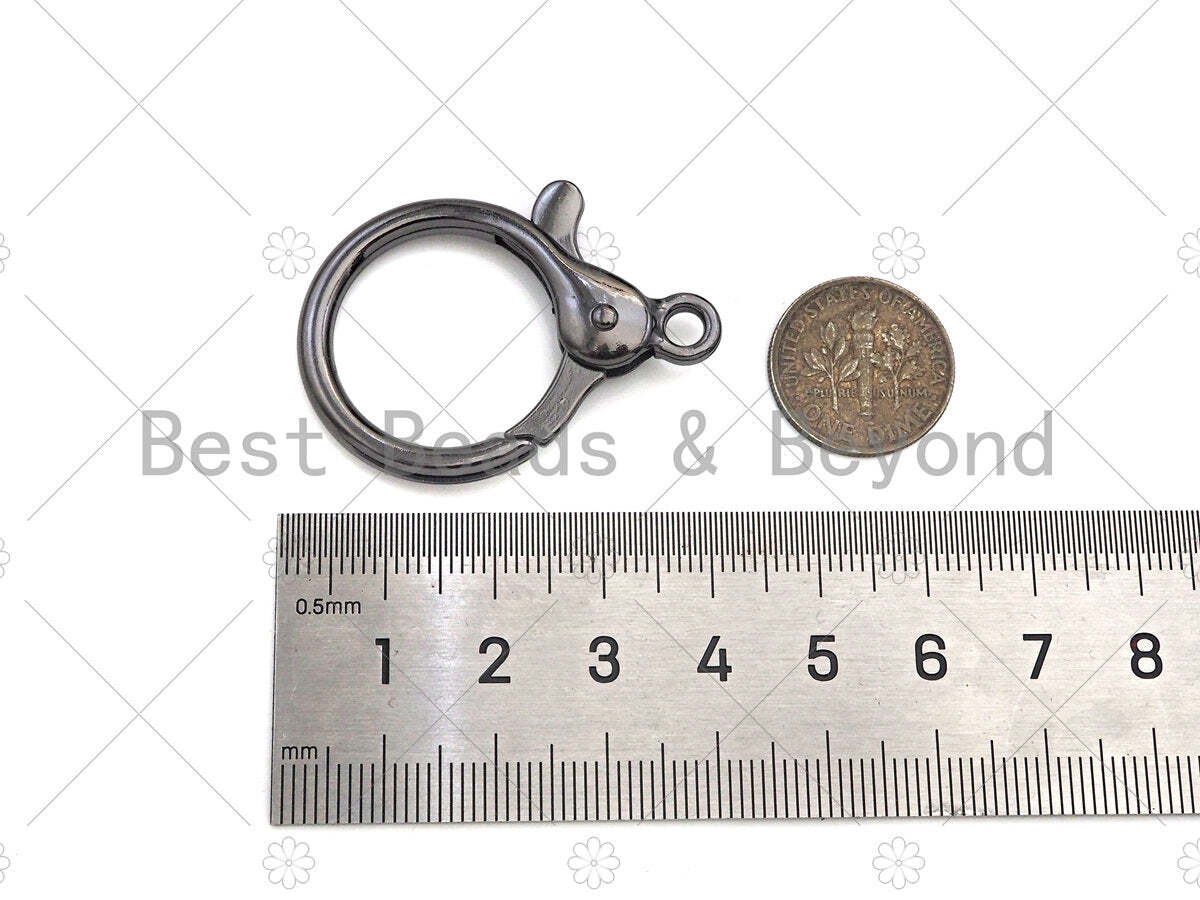 Round Lobster Claw Clasp Charm, Spring Gate, 28mm, Jewelry Making – sku#H311