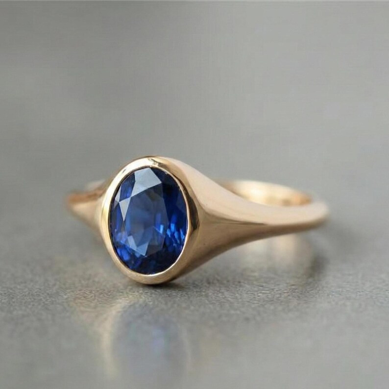 Lab Created Blue Topaz Ring, Base Metal: Brass Finish: Gold Plated, Gift