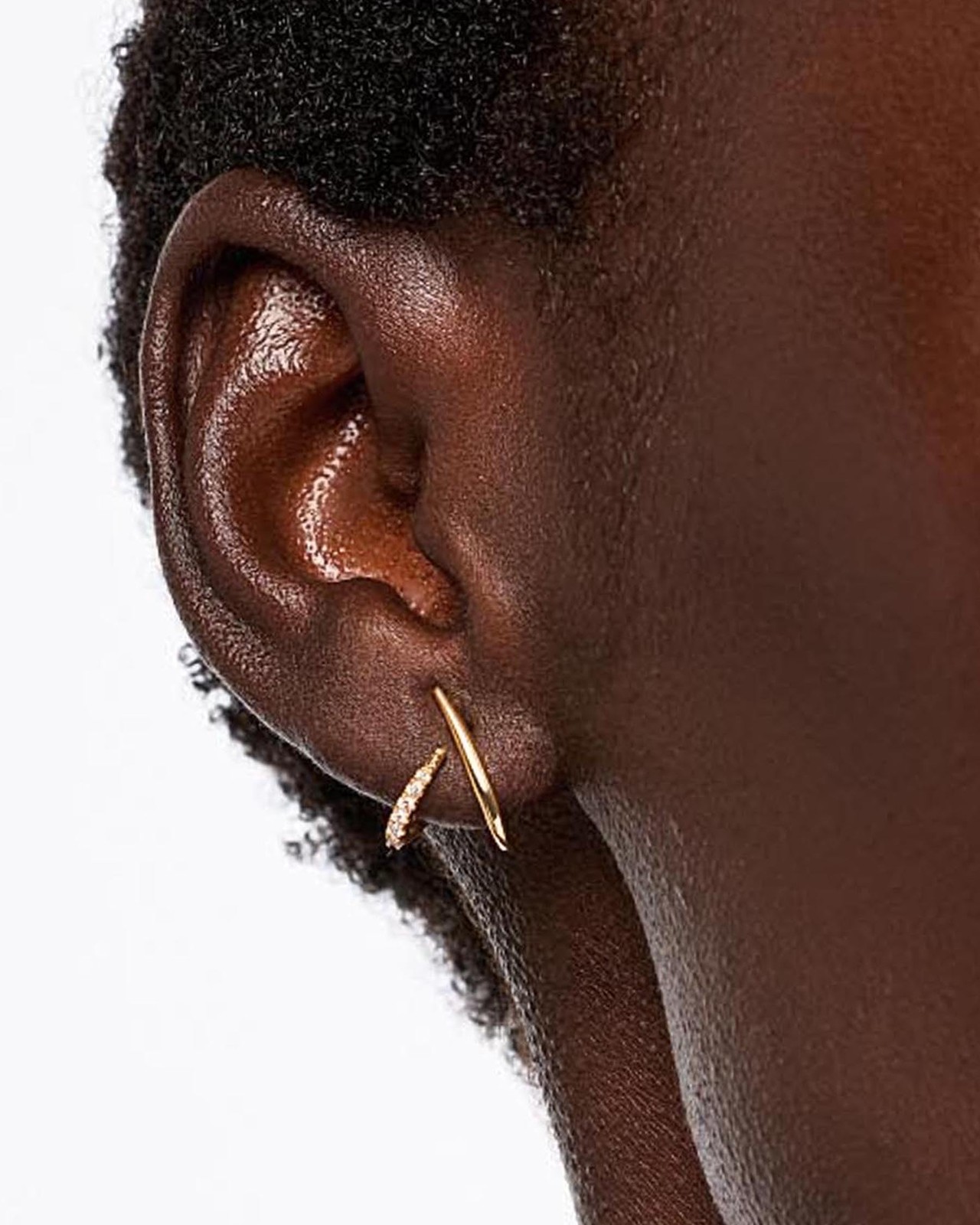 MUMREUES Gold Earrings for Women Trendy 14K 0.34″, CZ Aurora &