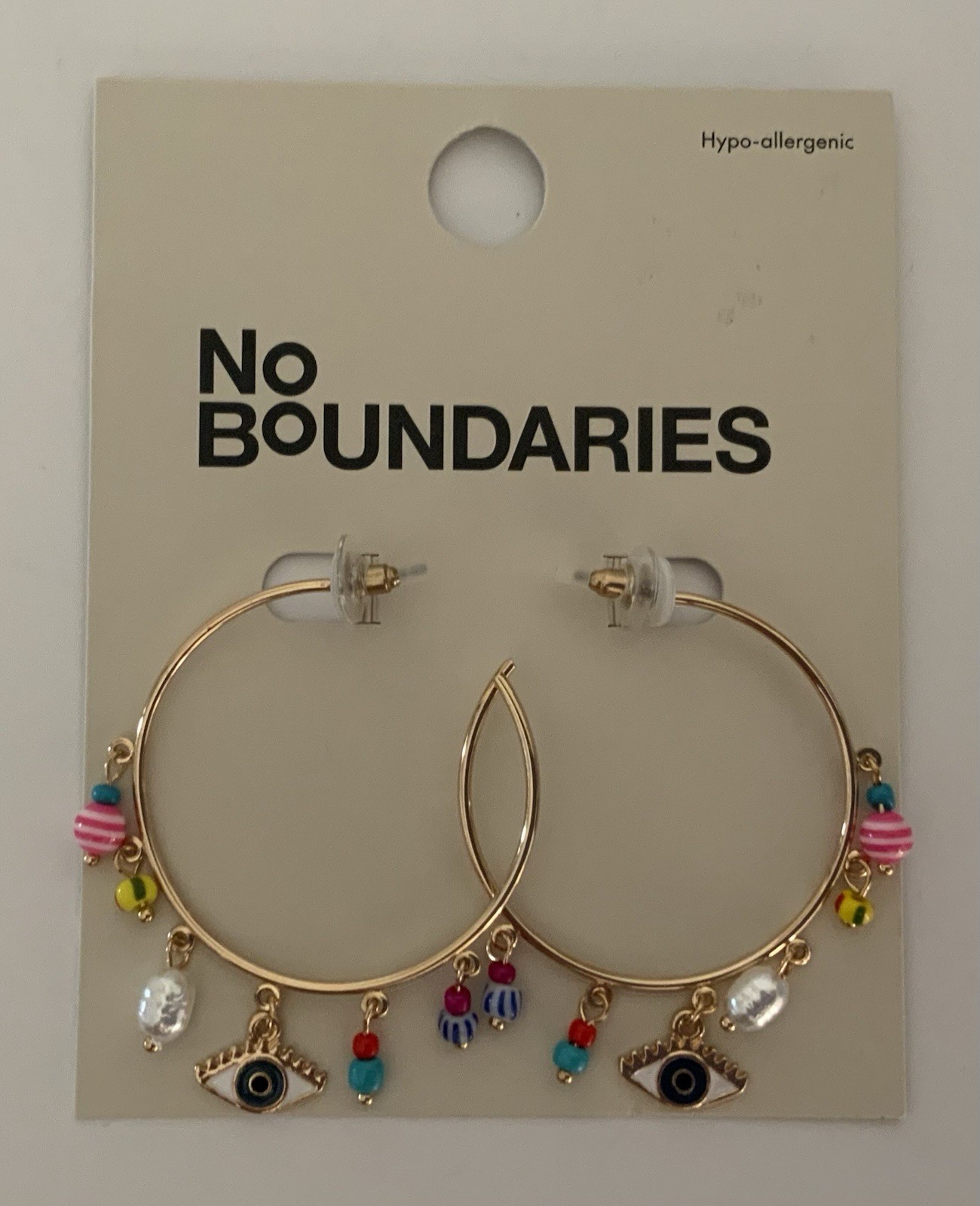 No Boundaries Multi Colored Beads Hoop Earrings