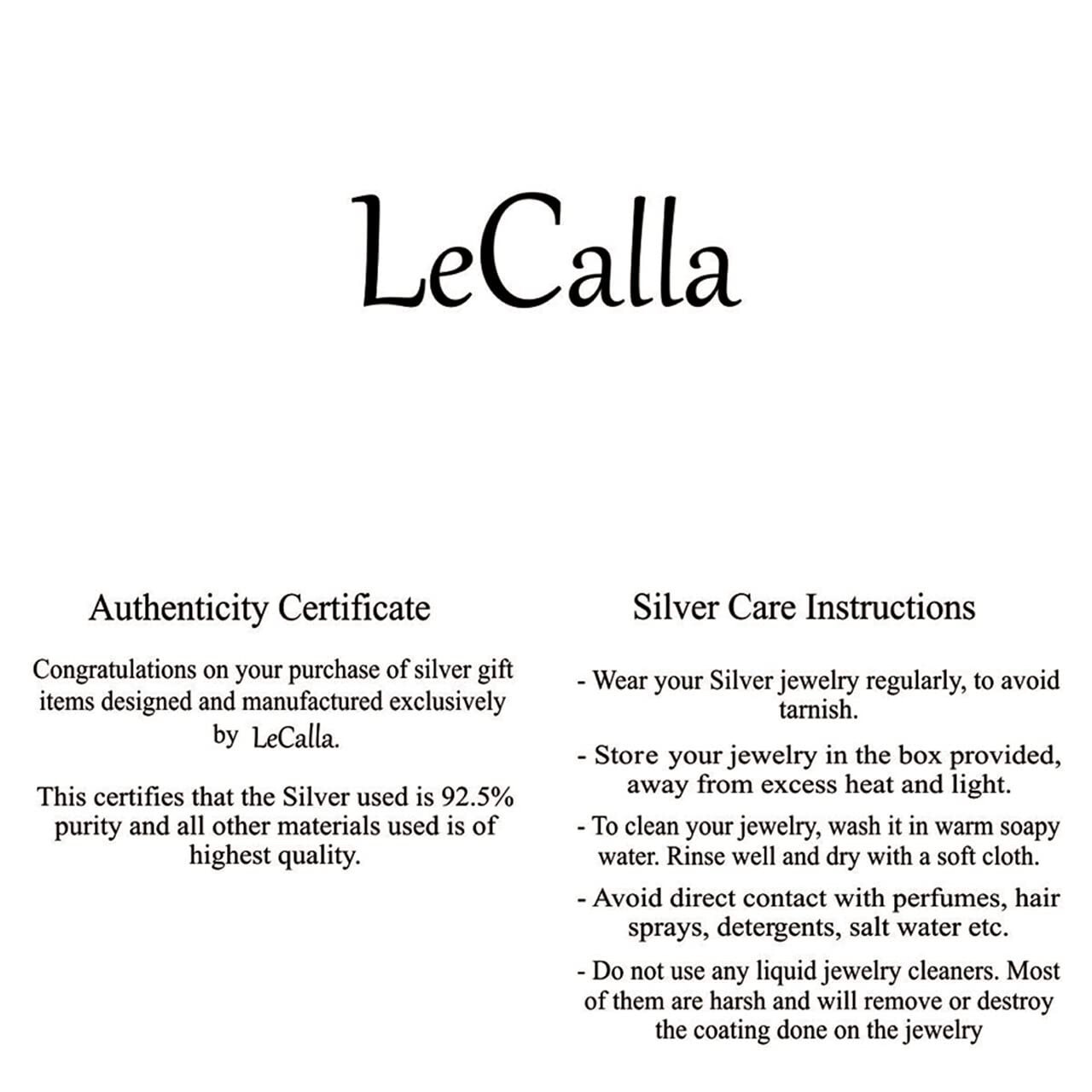 LeCalla 925 Sterling Silver Jewelry LARGE Omega Back Earrings for Women & Girls