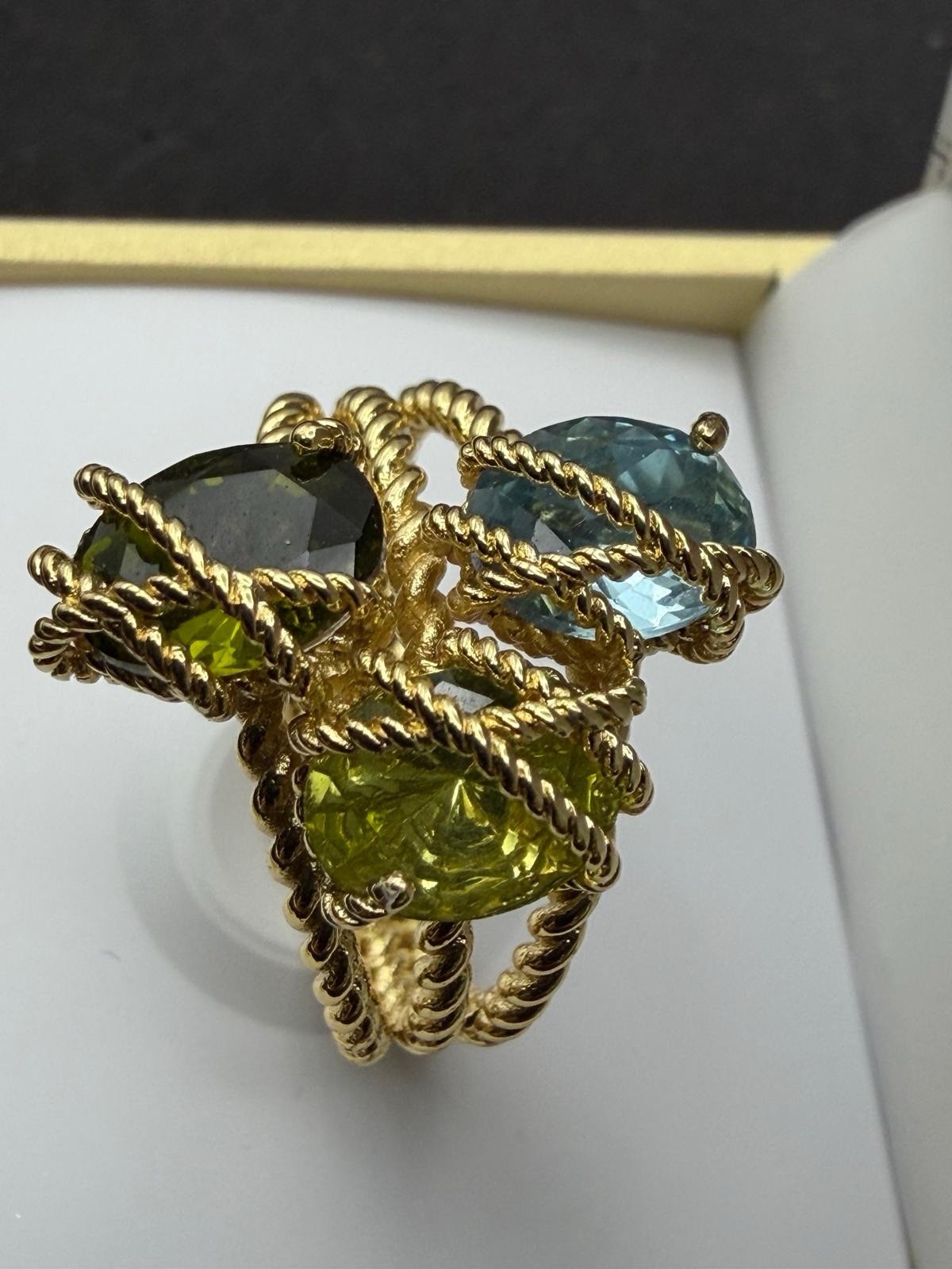Charter Club Women Multi Oval Wrap Band Ring Size 10